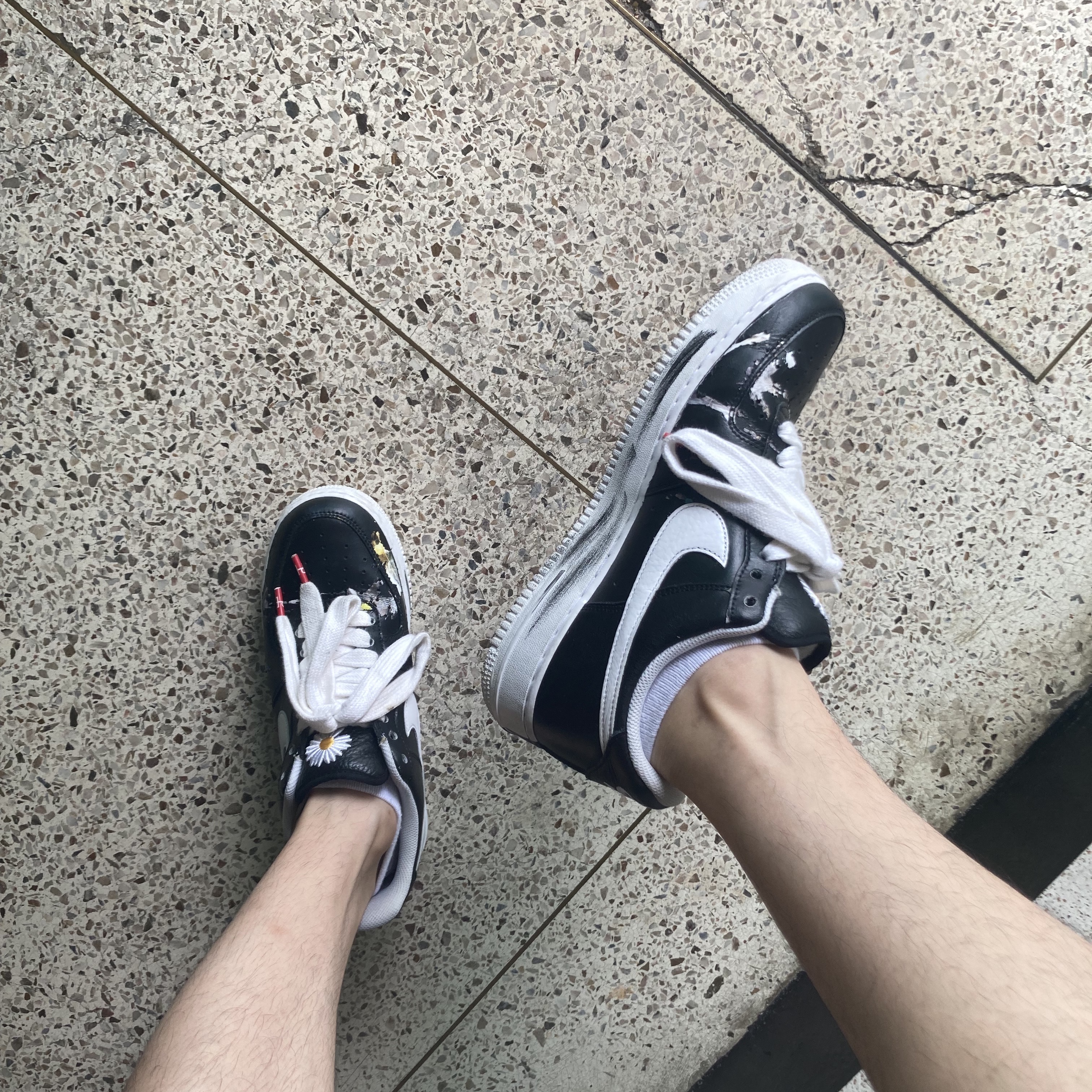 Nike x Peaceminusone Air Force 1 Low Para-Noise 착용 스타일