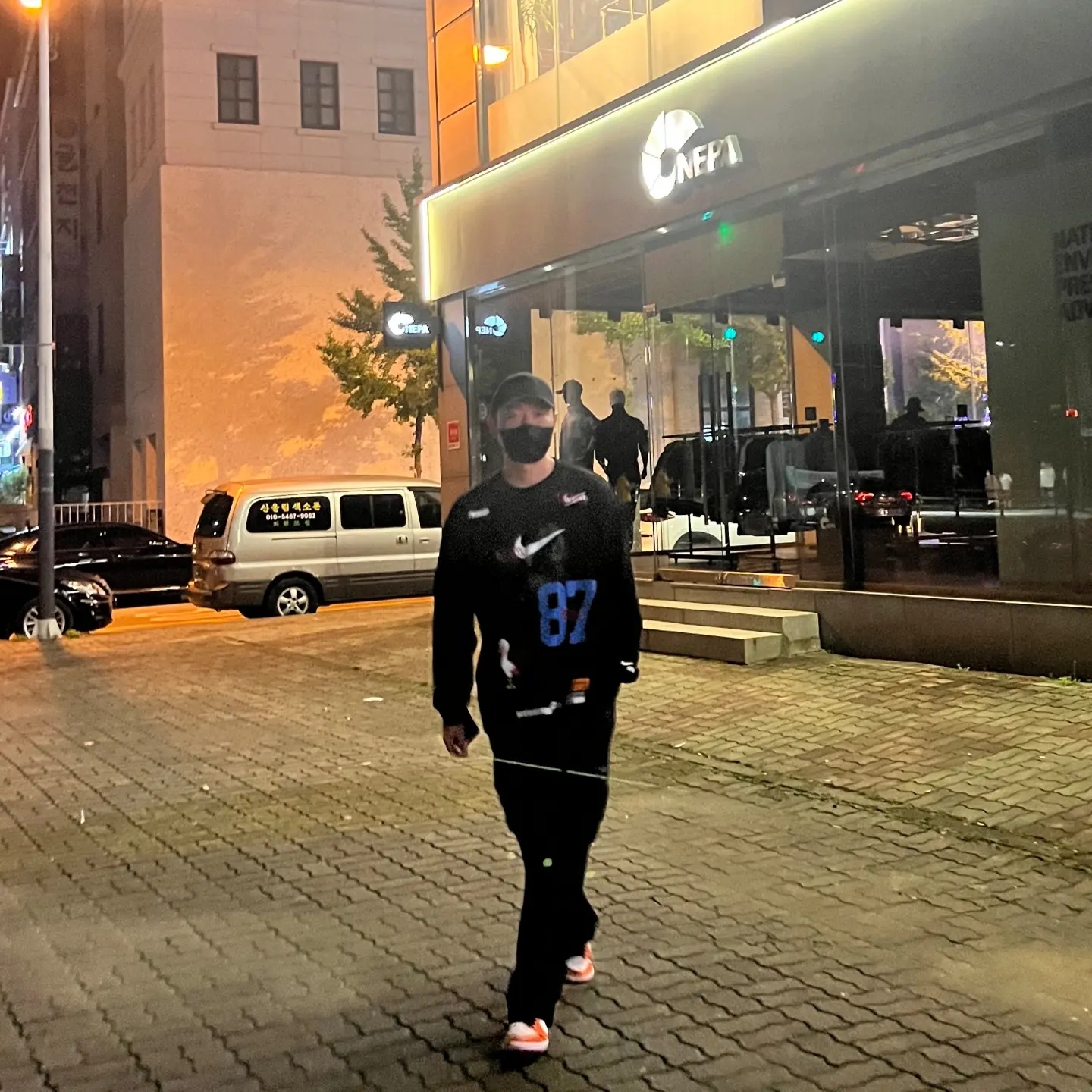 Nike x Heron Preston L/S T-Shirt Black, Jordan 1 Low OG Starfish 착용 스타일