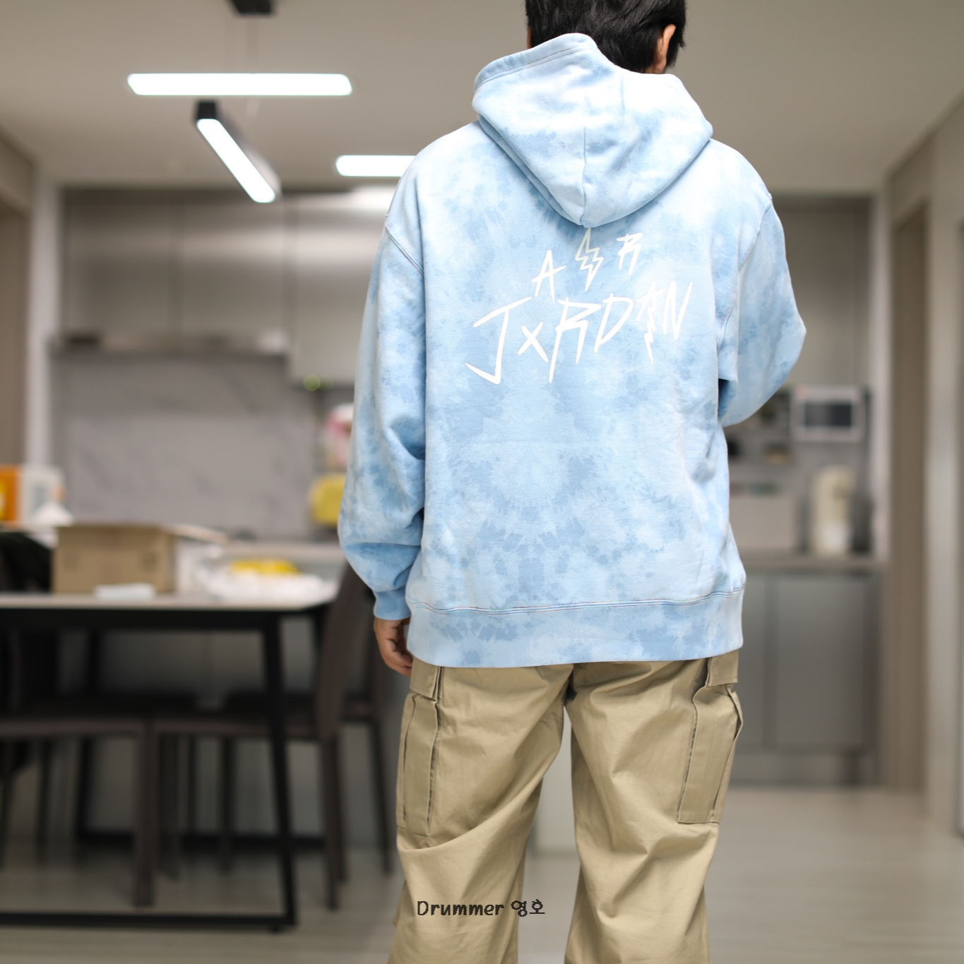 Jordan x J Balvin Hoodie Celestine Blue - Asia 착용 스타일 - 2