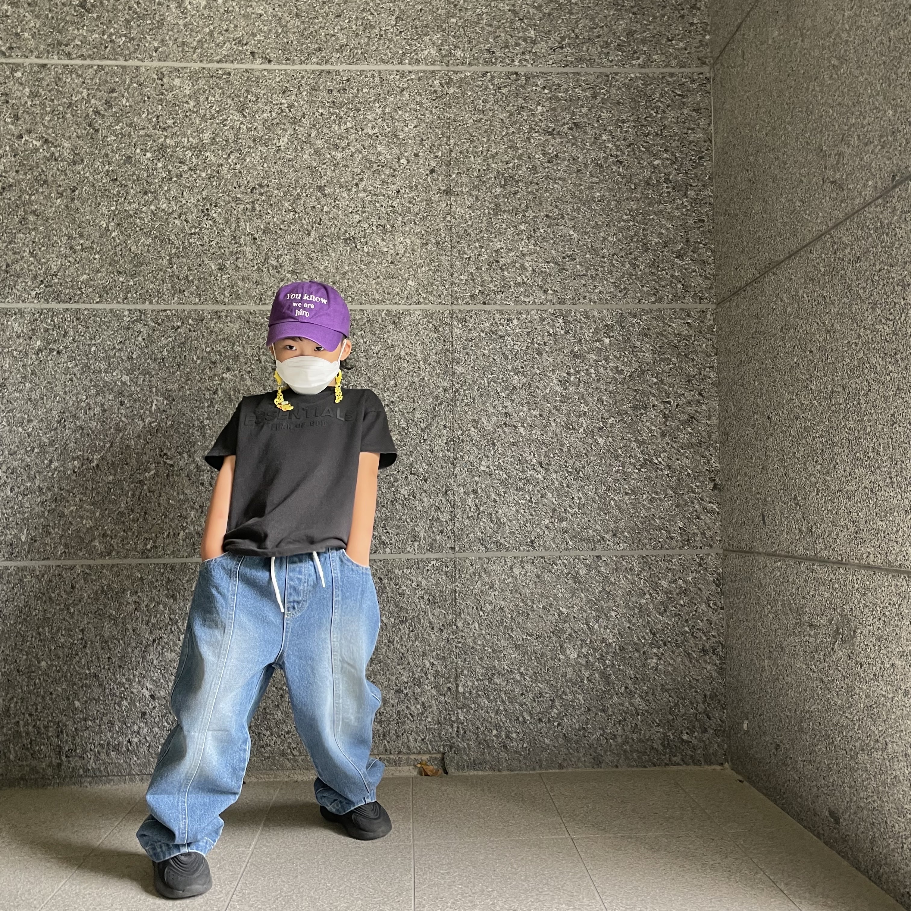 (Kids) Essentials T-Shirt Black - 21SS 착용 스타일