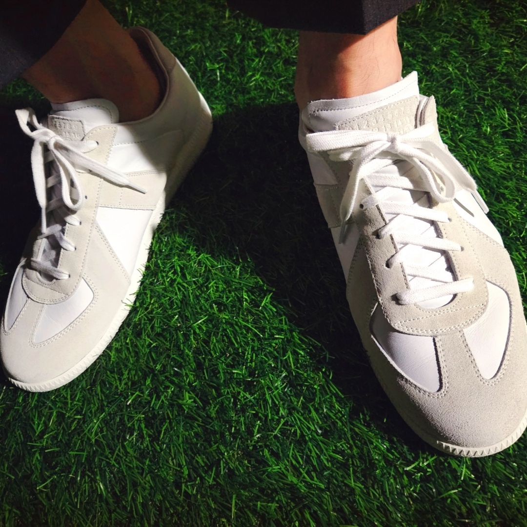 Maison Margiela Calfskin Replica Sneakers White 착용 스타일 - 4