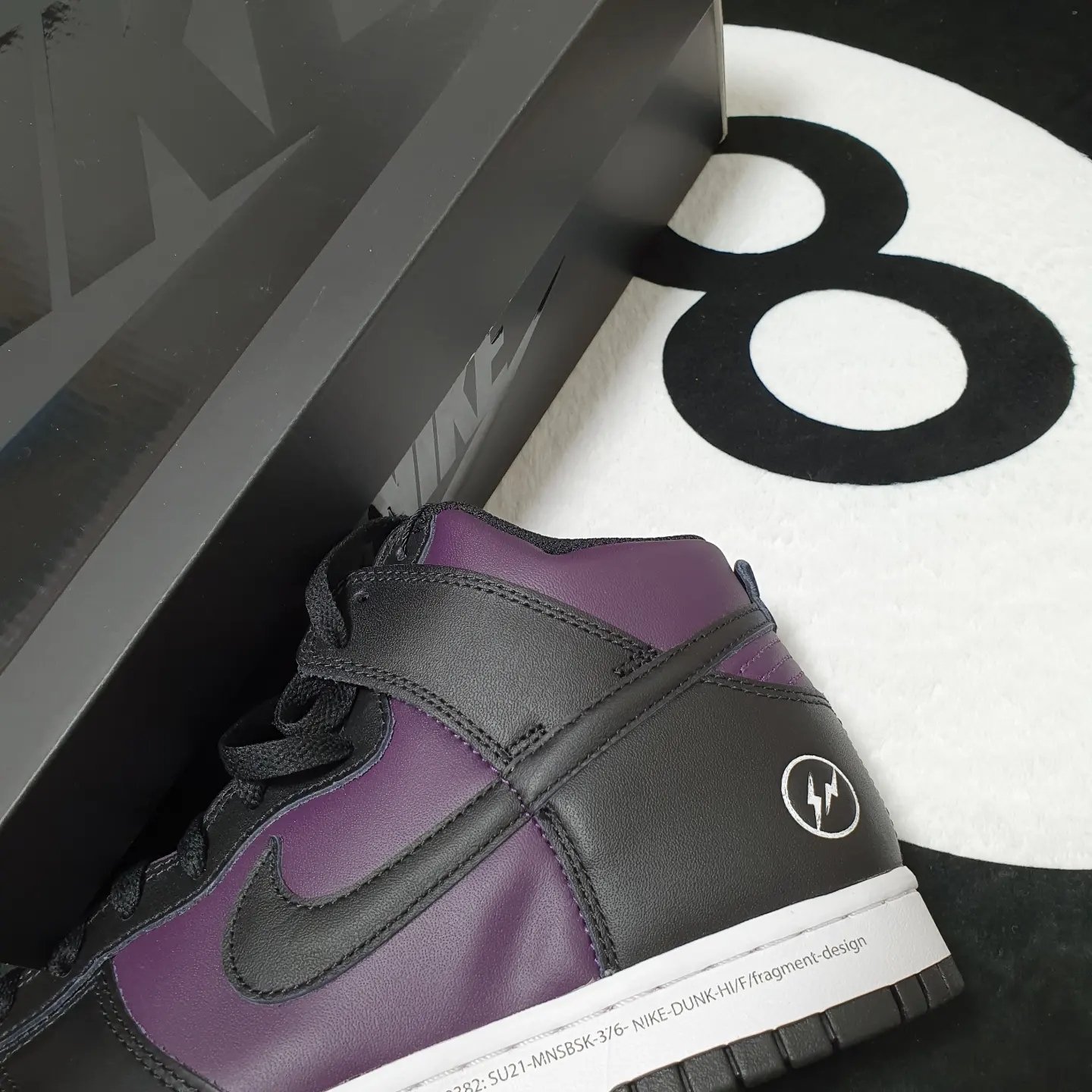 Nike x Fragment Dunk High Black 착용 스타일 - 2