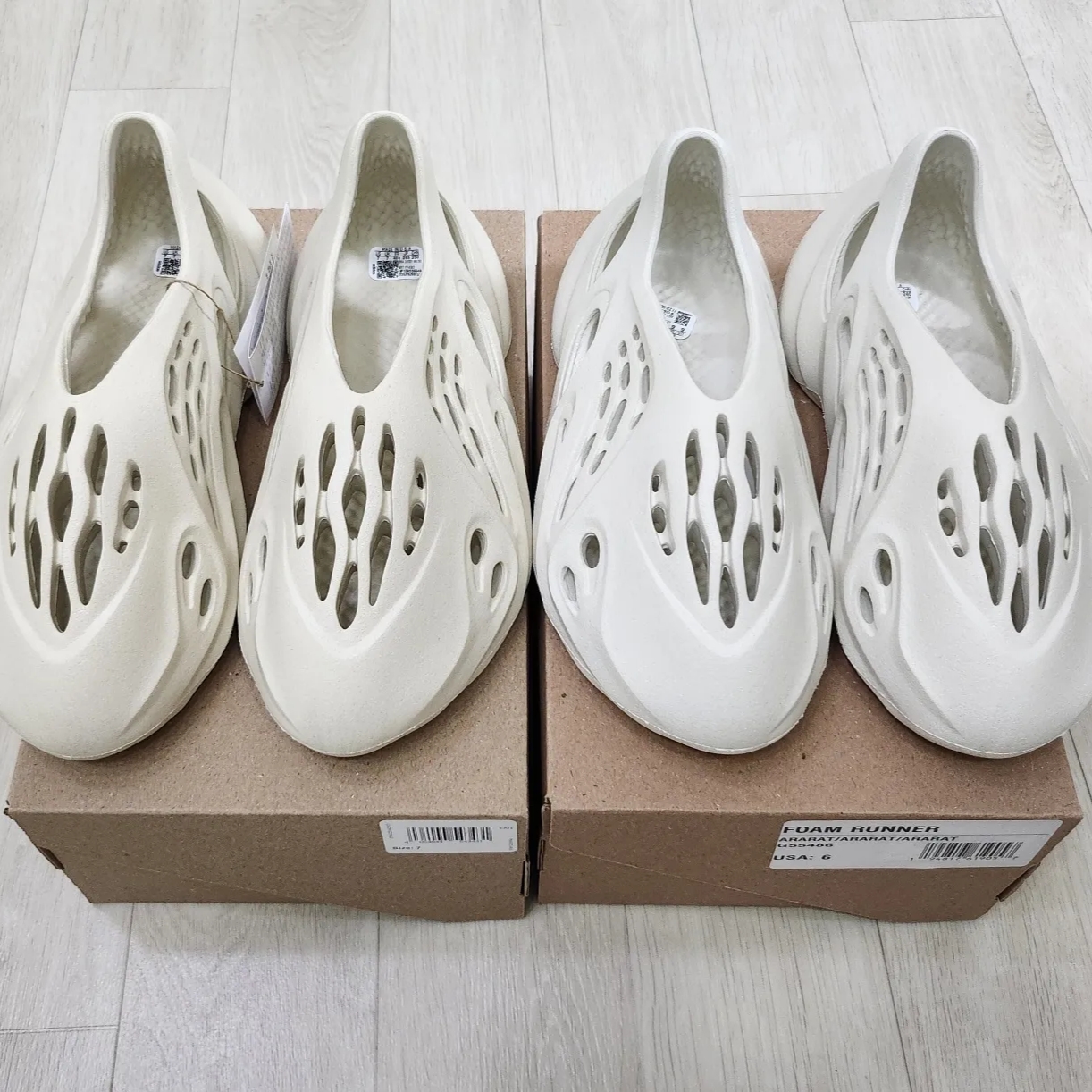 Adidas Yeezy Foam RNNR Sand, Adidas Yeezy Foam RNNR Ararat 착용 스타일 - 3