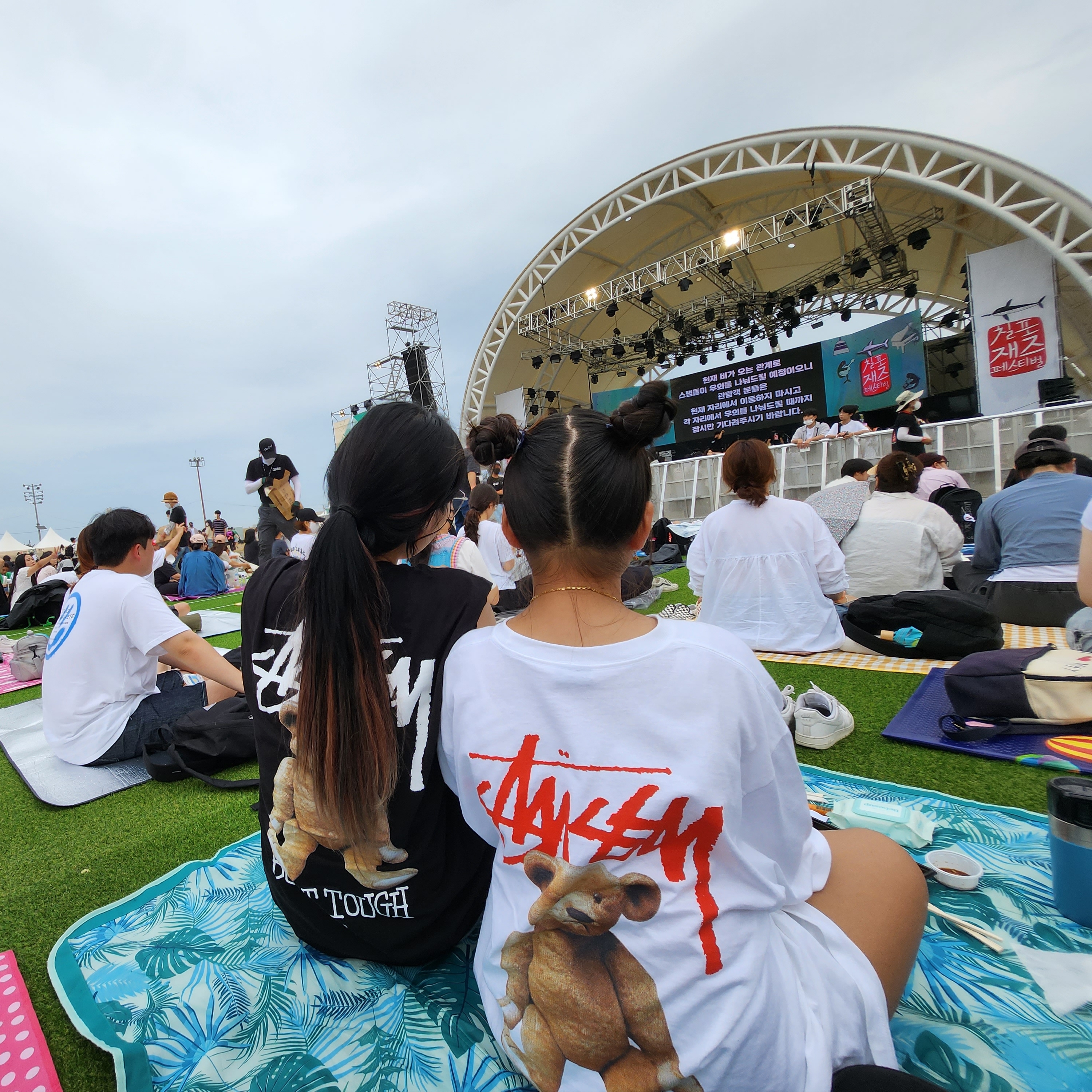 Stussy Built Tough T-Shirt White, Stussy Built Tough T-Shirt Black 착용 스타일 - 1