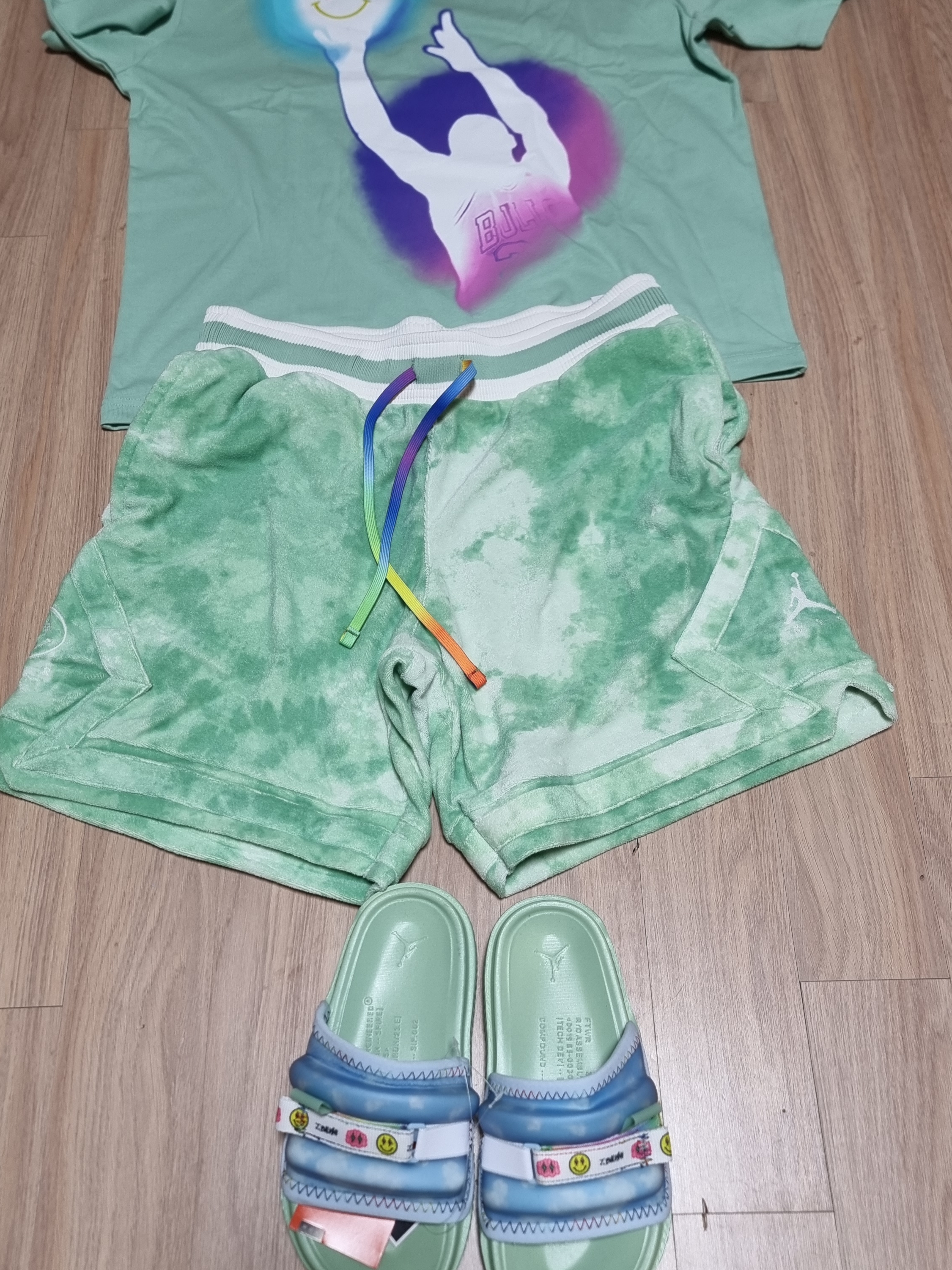 Jordan x J Balvin Super Play, Jordan x J Balvin S/S T-Shirt Enamel Green - Asia 착용 스타일