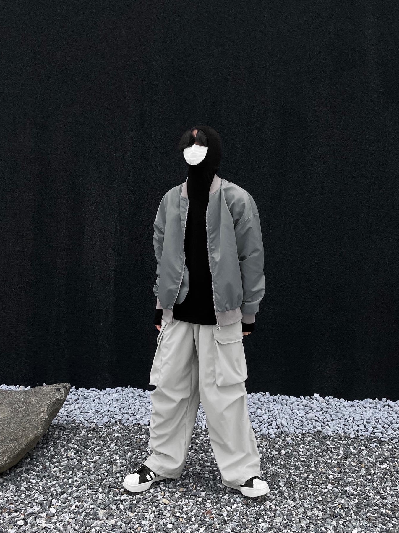 Y-3 Yohji Star Black White 착용 스타일 - 2