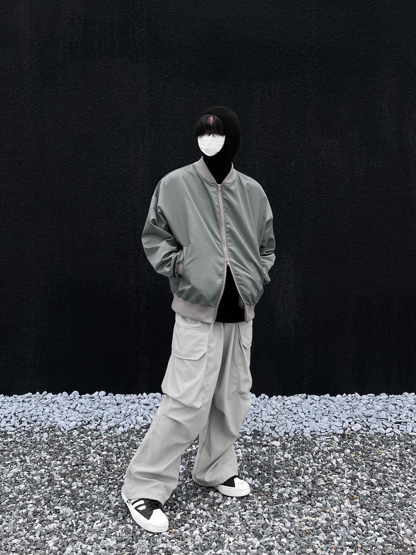 Y-3 Yohji Star Black White 착용 스타일 - 1