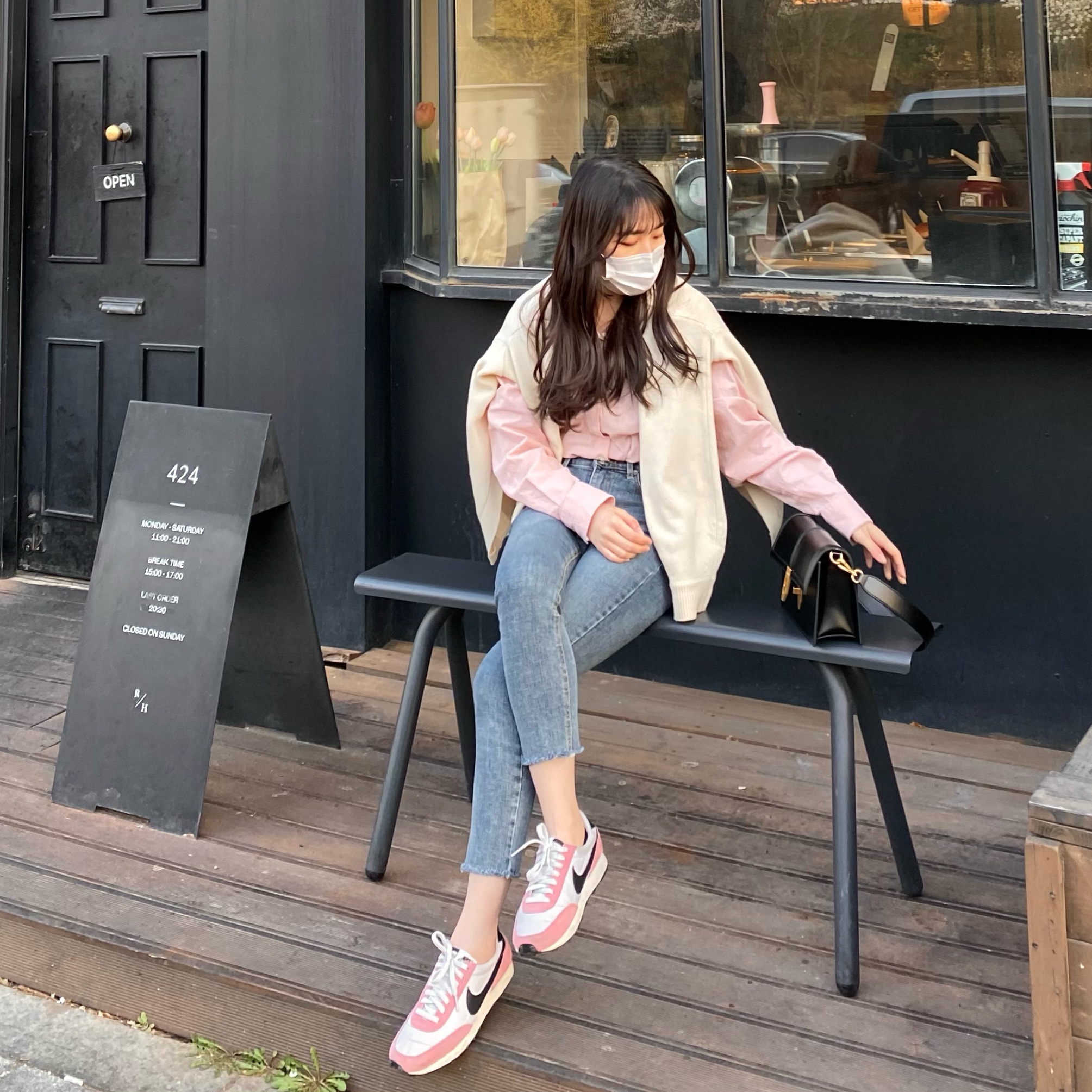 (W) Nike Daybreak Desert Berry 착용 스타일