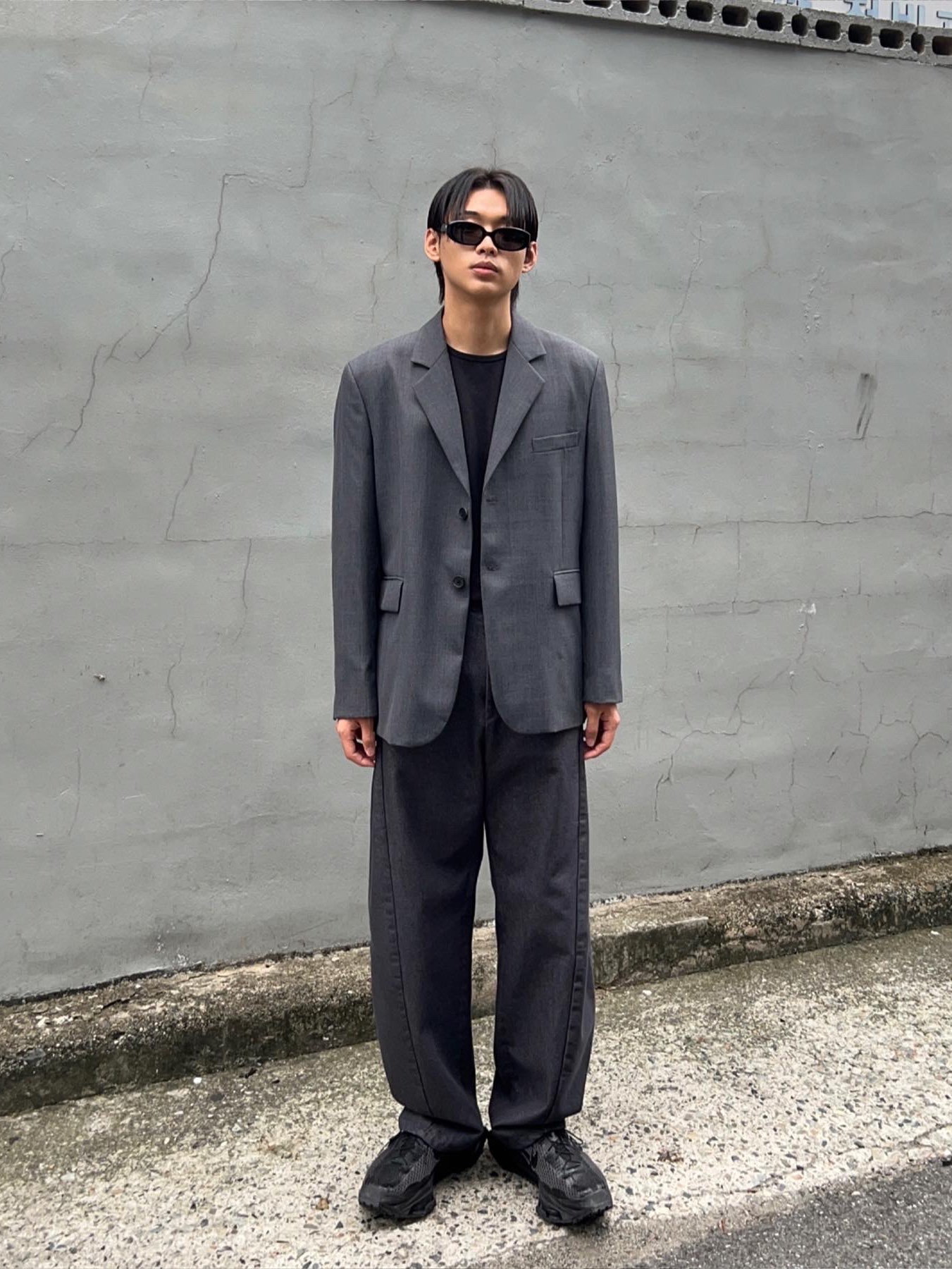 Nike x Matthew M Williams Zoom 004 Triple Black 착용 스타일 - 1