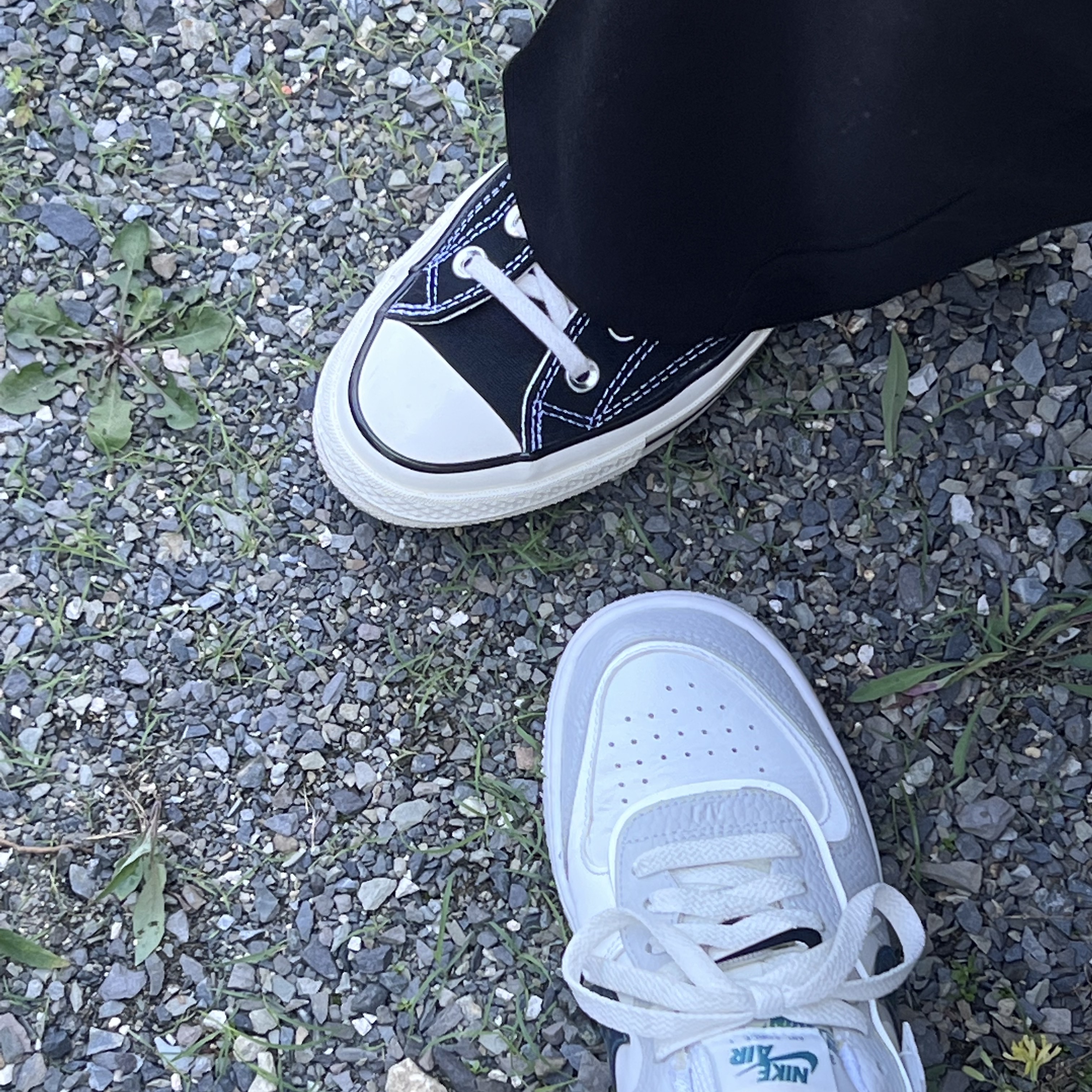 (W) Nike Air Force 1 Shadow Grey Fog Bright Spruce 착용 스타일