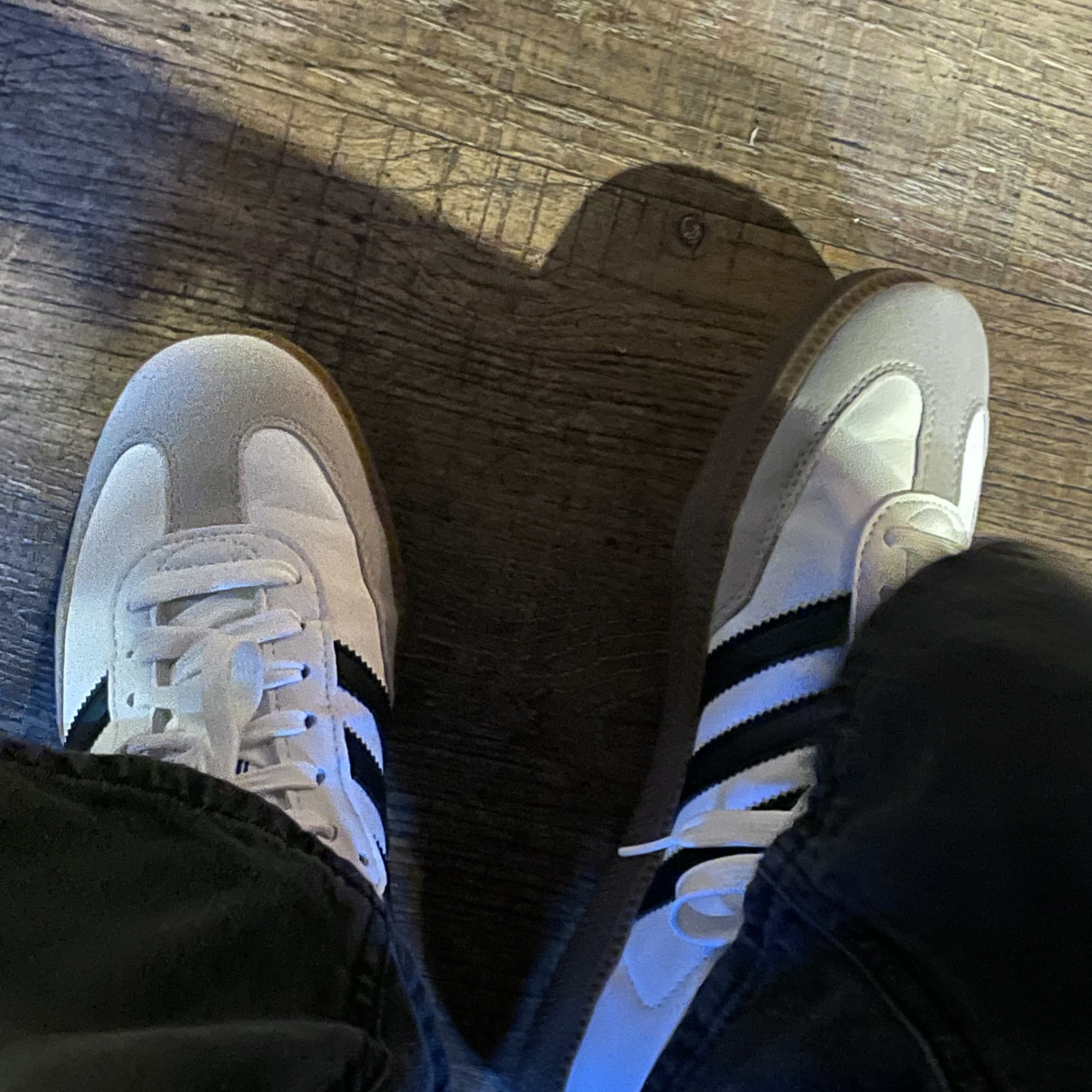 Adidas Samba Vegan White Black 착용 스타일 - 1