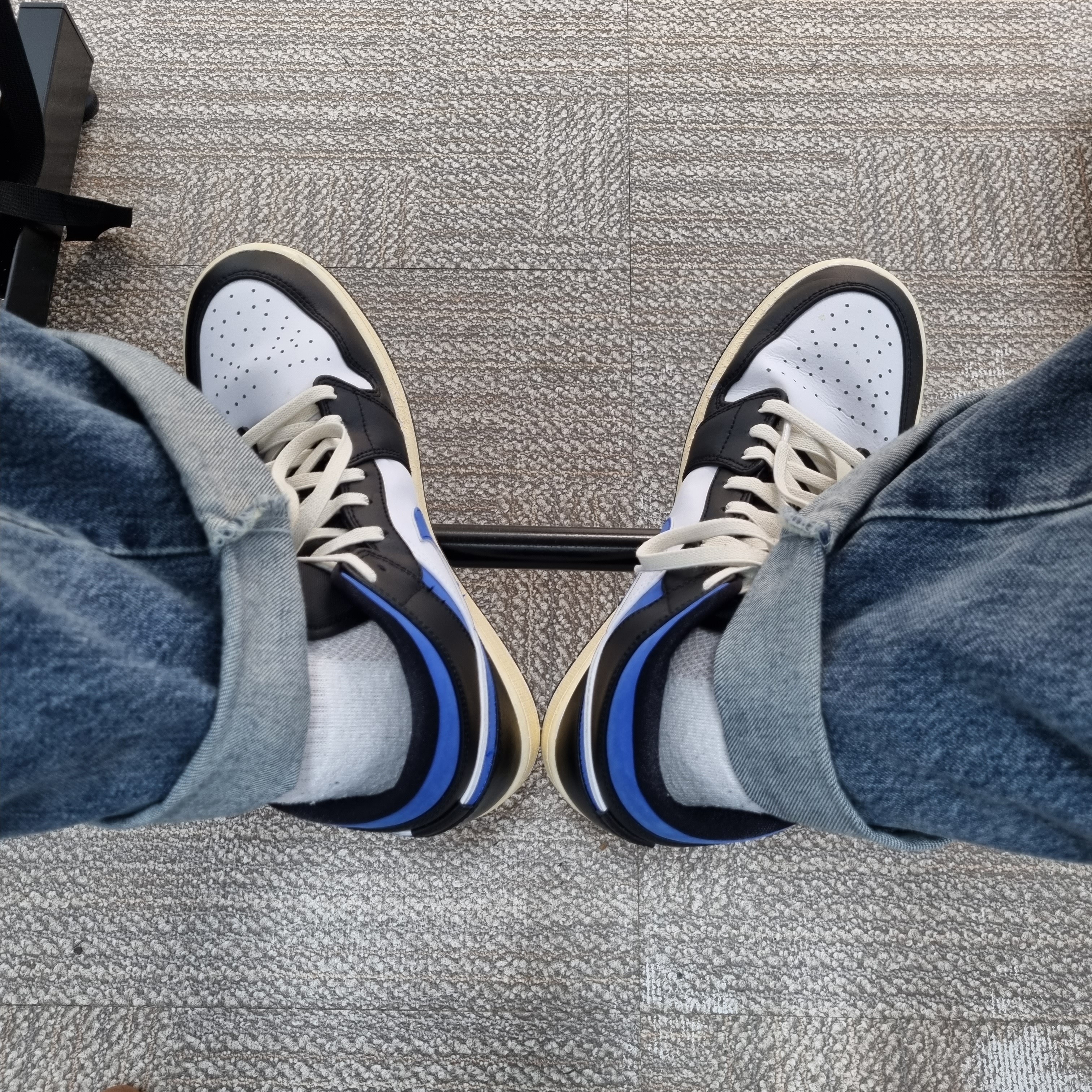 Jordan 1 Mid Racer Blue 착용 스타일 - 1