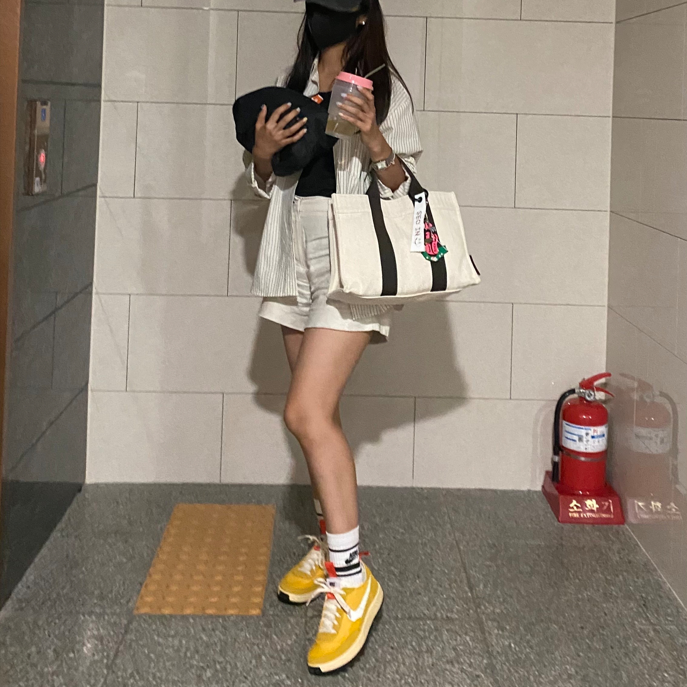 Nike x Tom Sachs General Purpose Shoe Archive, Supreme Coated Cordura Camp Cap Black - 22SS 착용 스타일 - 1