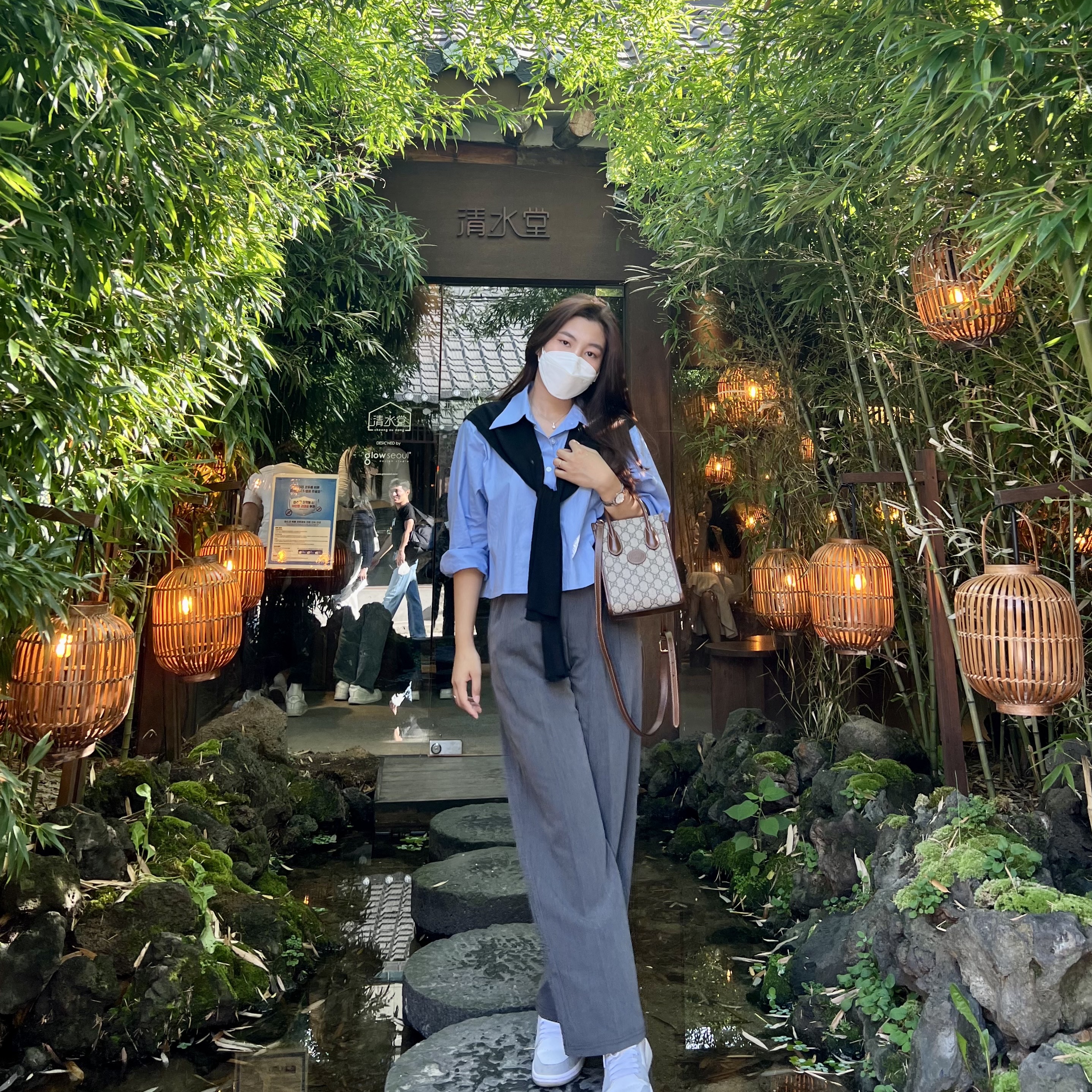 (W) Jordan 1 Low White Wolf Grey 착용 스타일