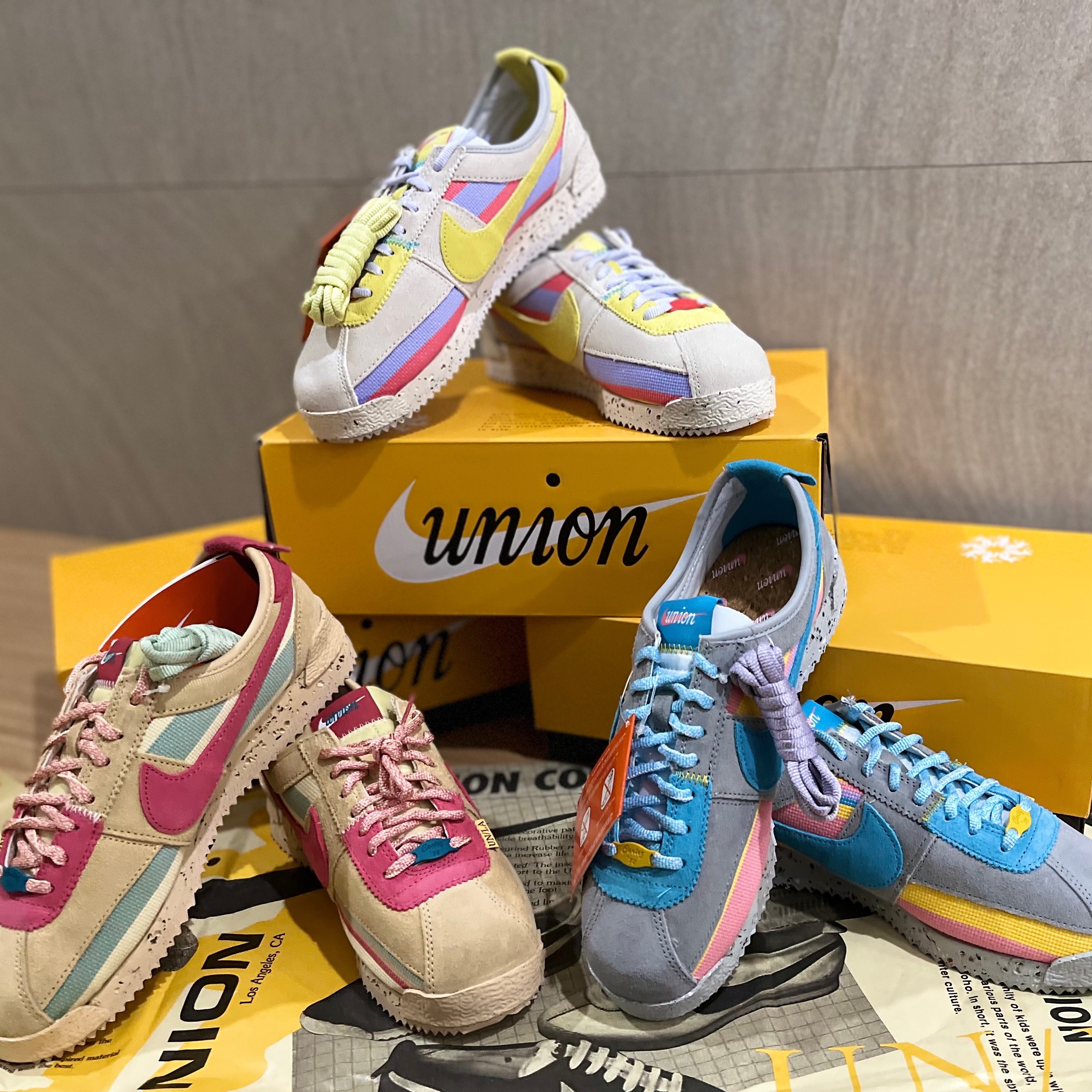 Nike x Union Cortez SP Lemon Frost, Nike x Union Cortez SP Light Smoke 착용 스타일