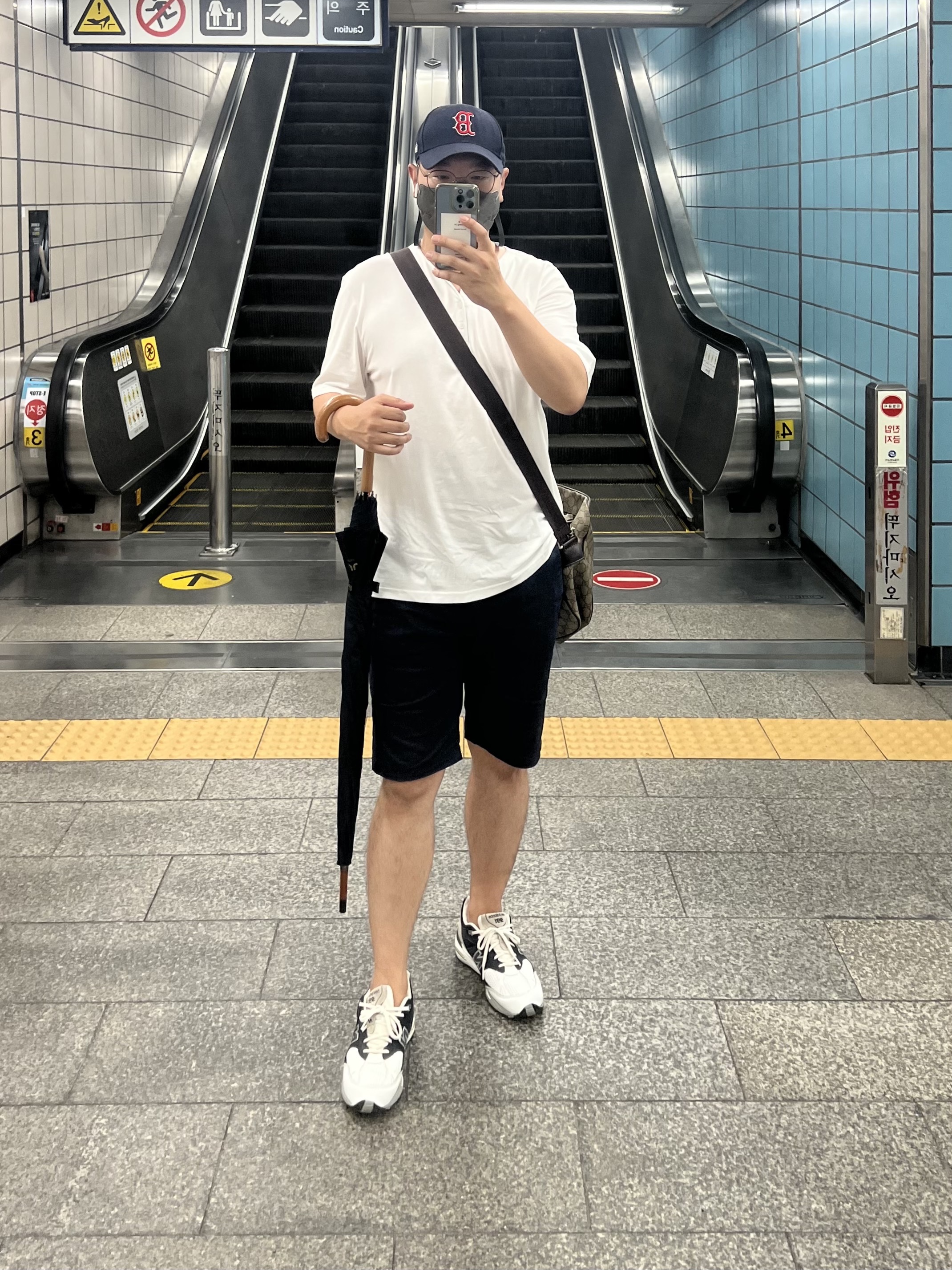 New Balance x SNS 991 Made in UK Navy White 착용 스타일
