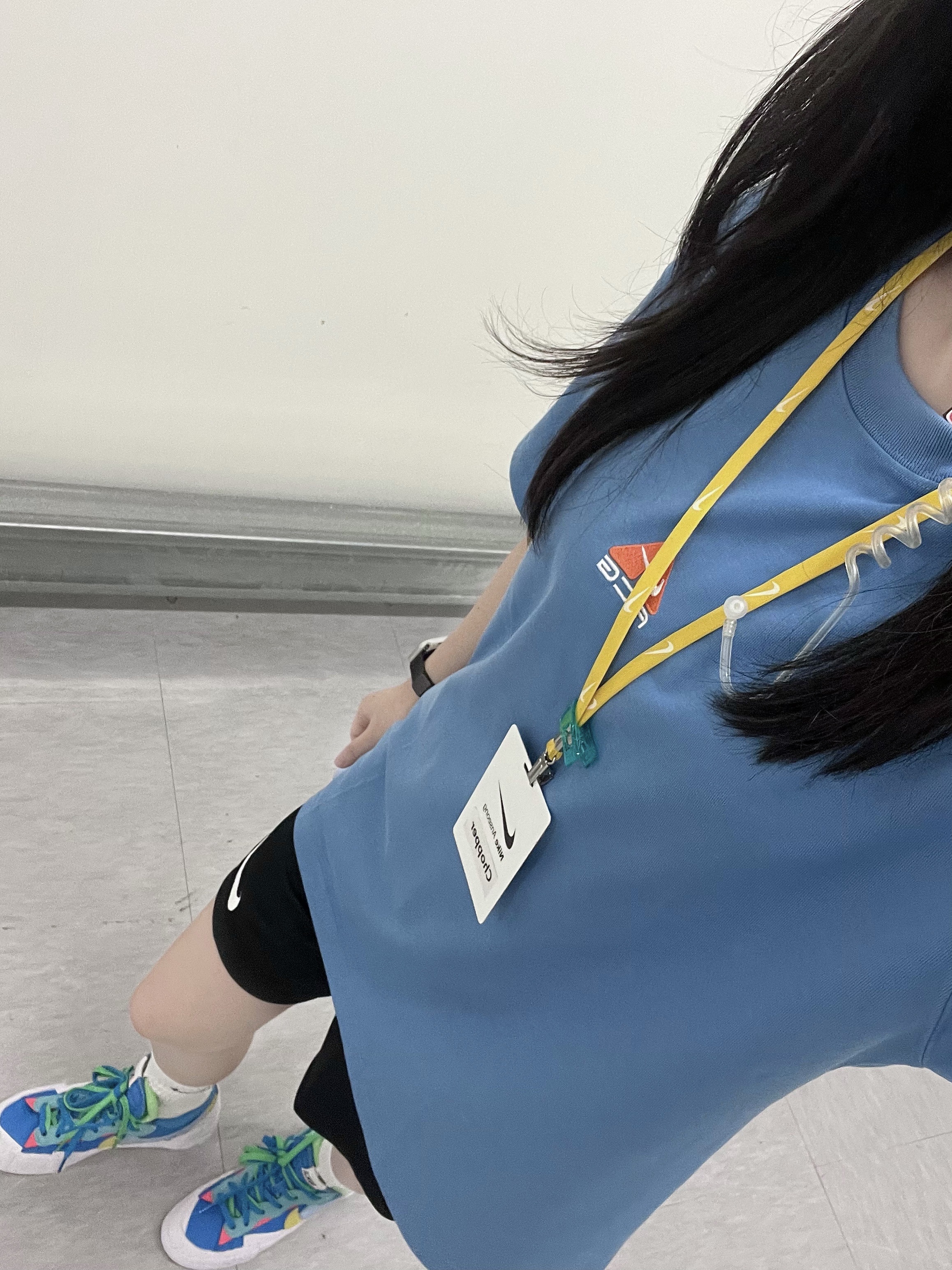Nike x Sacai x Kaws Blazer Low Neptune Blue, Nike ACG LBR Lungs T-Shirt Dutch Blue - US/EU 착용 스타일