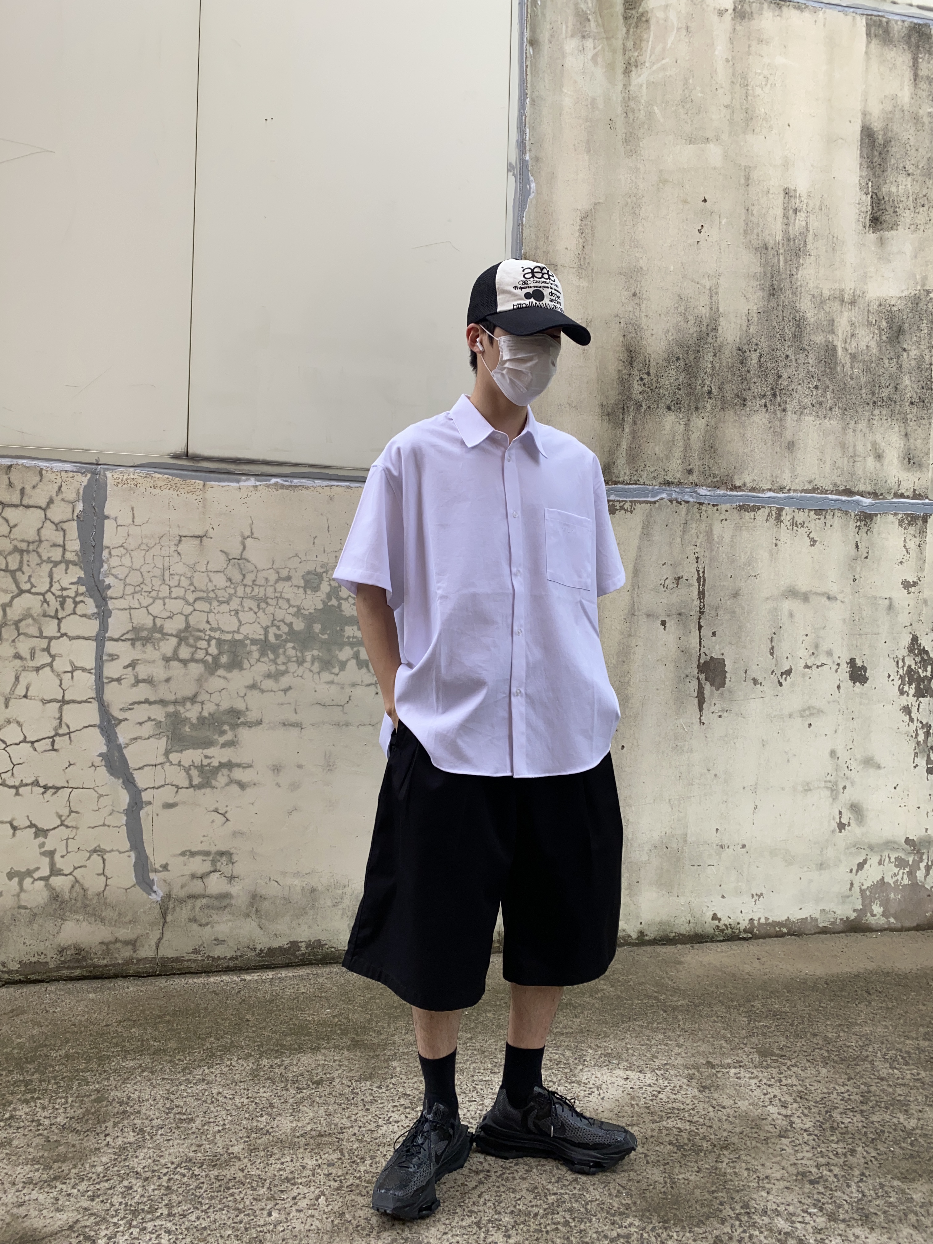 Nike x Matthew M Williams Zoom 004 Triple Black 착용 스타일