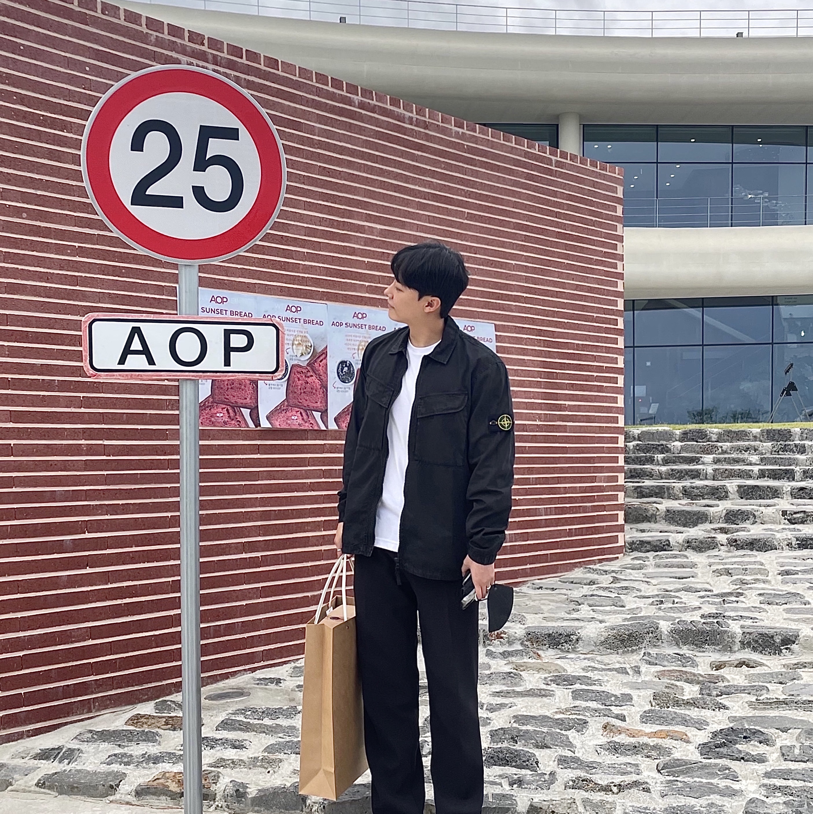 Stone Island 101WN Brushed Cotton Canvas T.CO+OLD Overshirt Black - 22FW 착용 스타일
