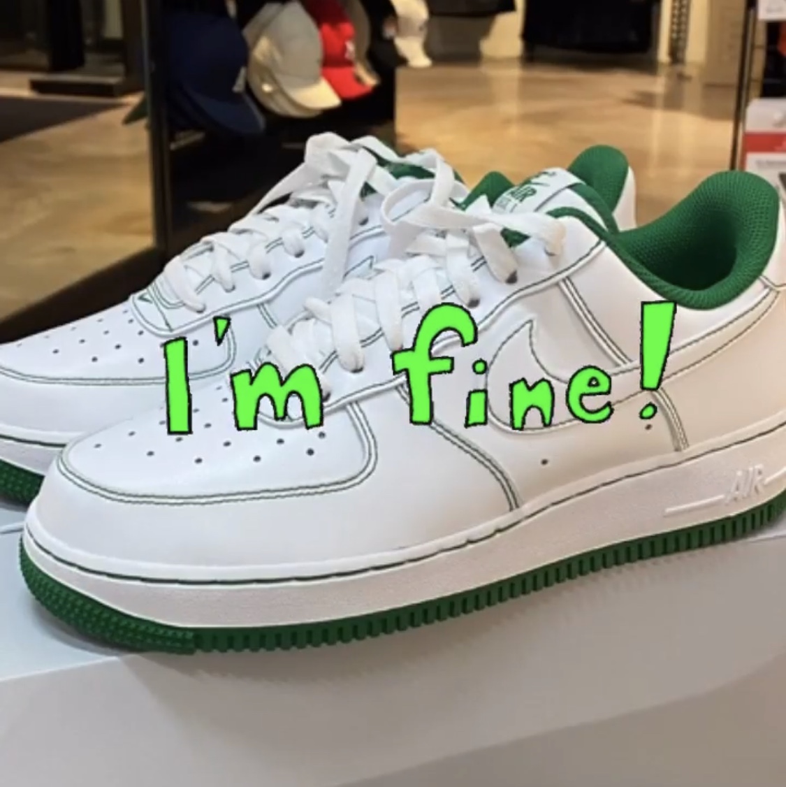 Nike Air Force 1 '07 Stitch Pine Green 착용 스타일