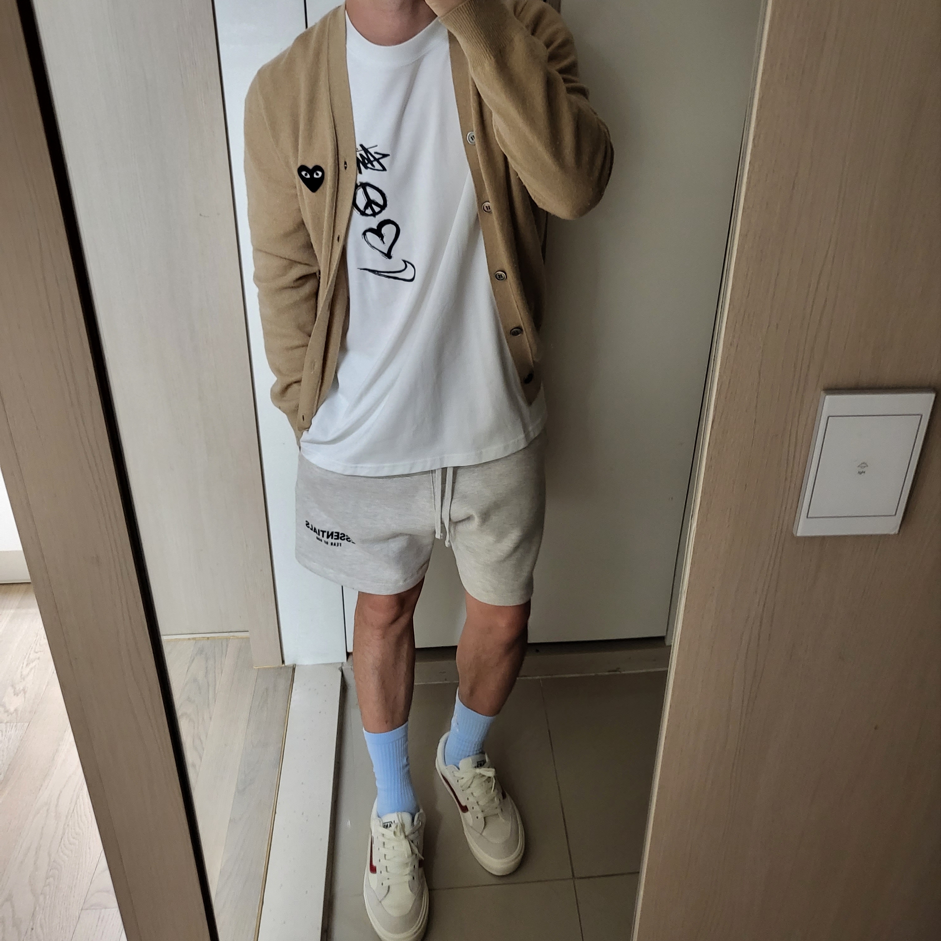 Jordan x J Balvin Legacy Energy Crew Socks Celestine Blue 착용 스타일 - 1