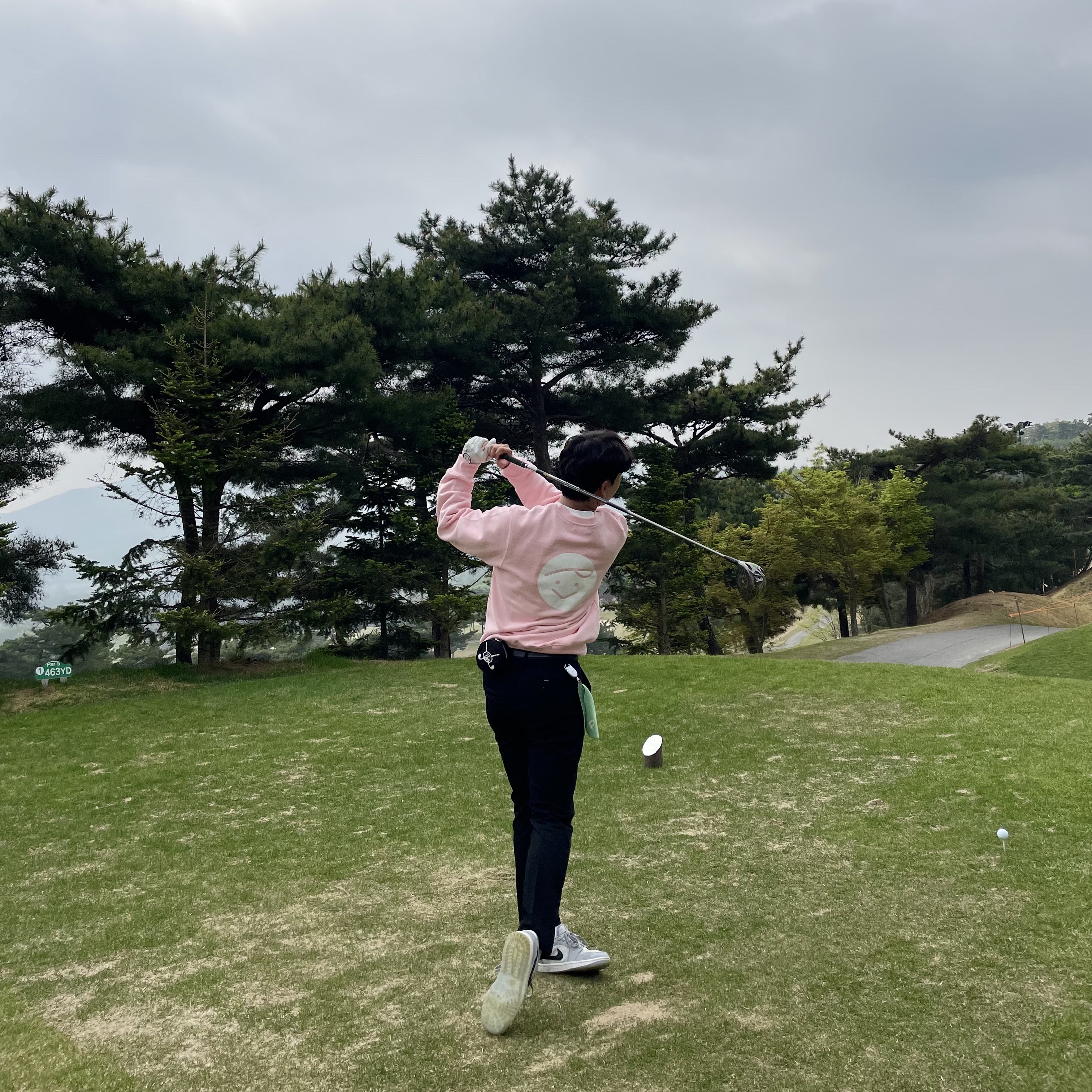 Jordan 1 Low Golf Wolf Grey 착용 스타일 - 1