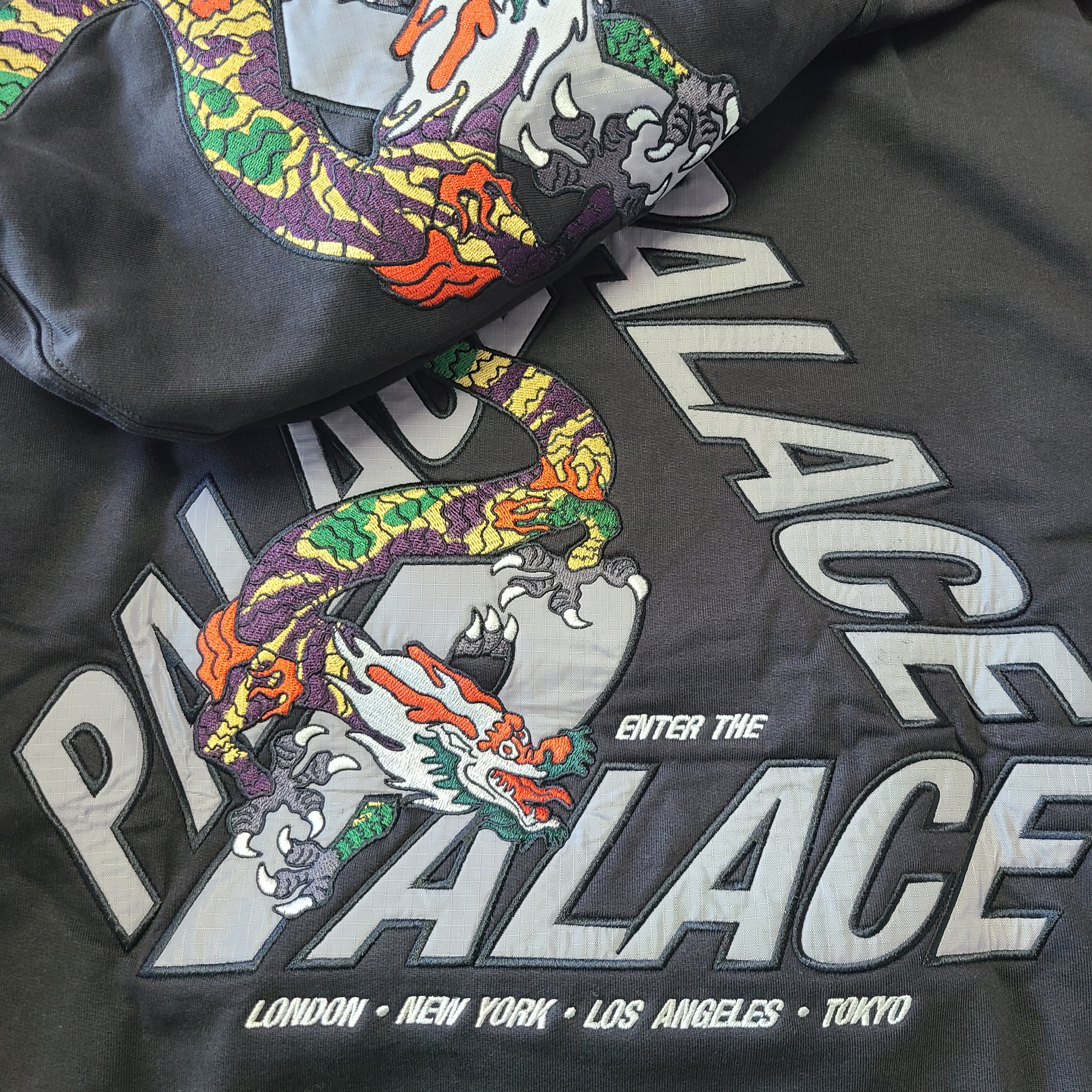 Palace Dragon P-3 Hood Black - 22FW 착용 스타일