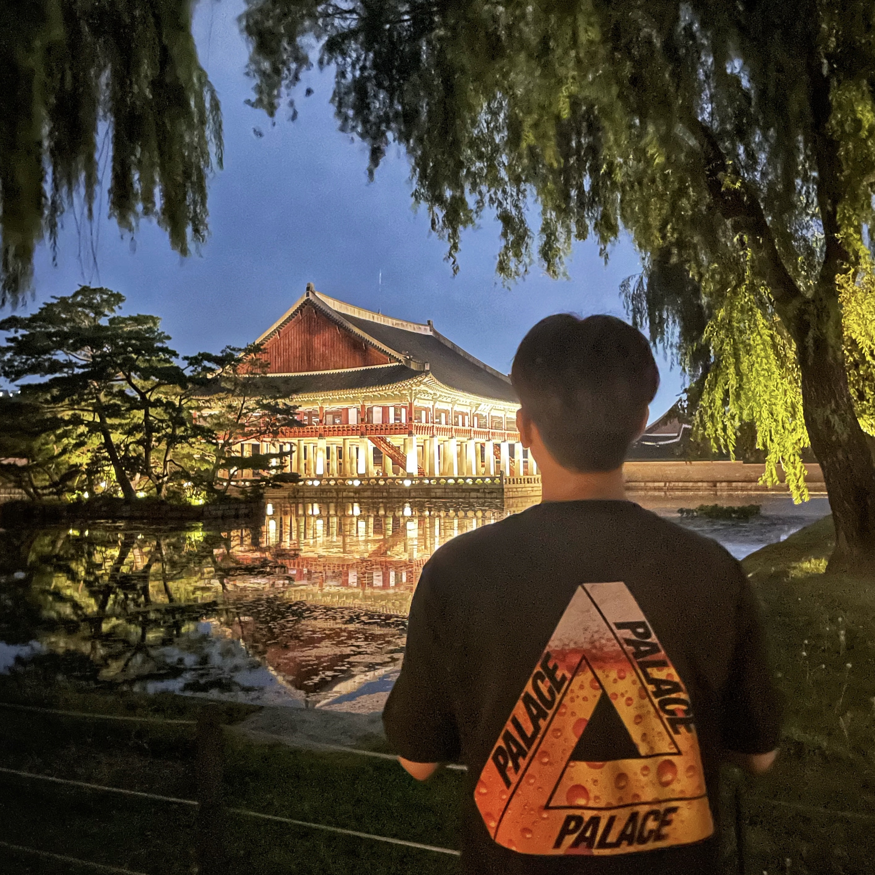 Palace Tri-Lager T-Shirt Black - 20FW 착용 스타일