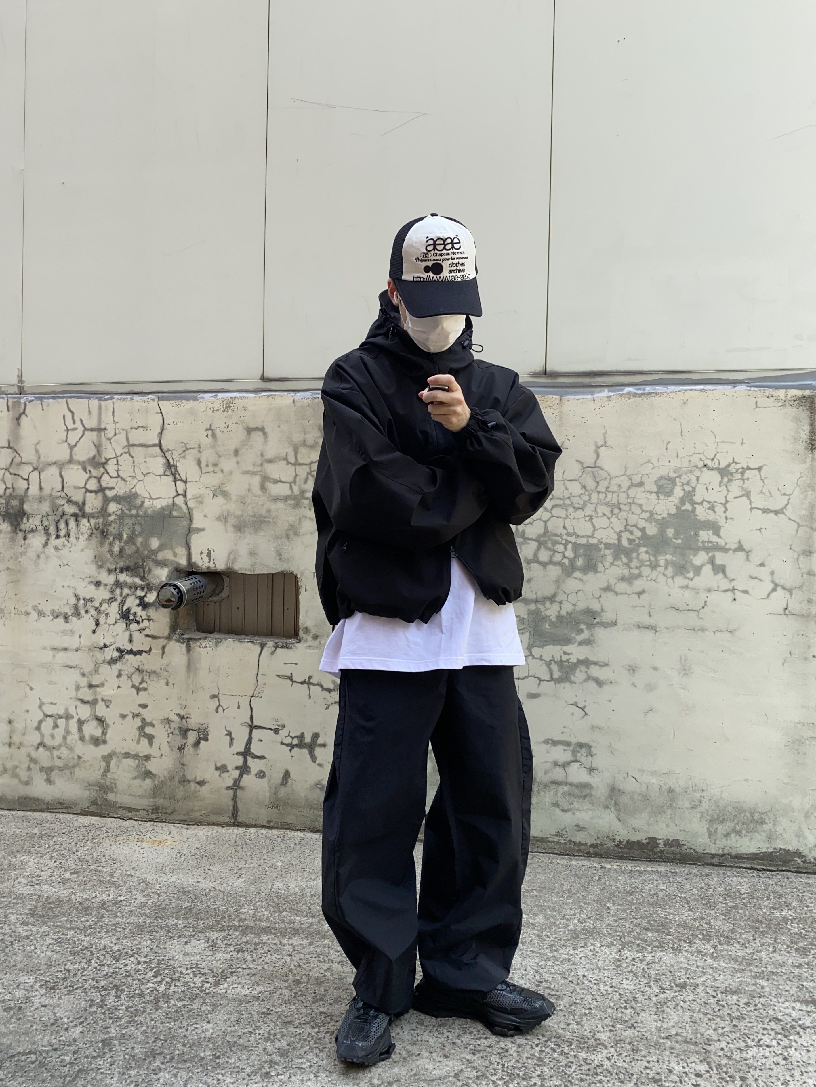 Nike x Matthew M Williams Zoom 004 Triple Black 착용 스타일 - 2