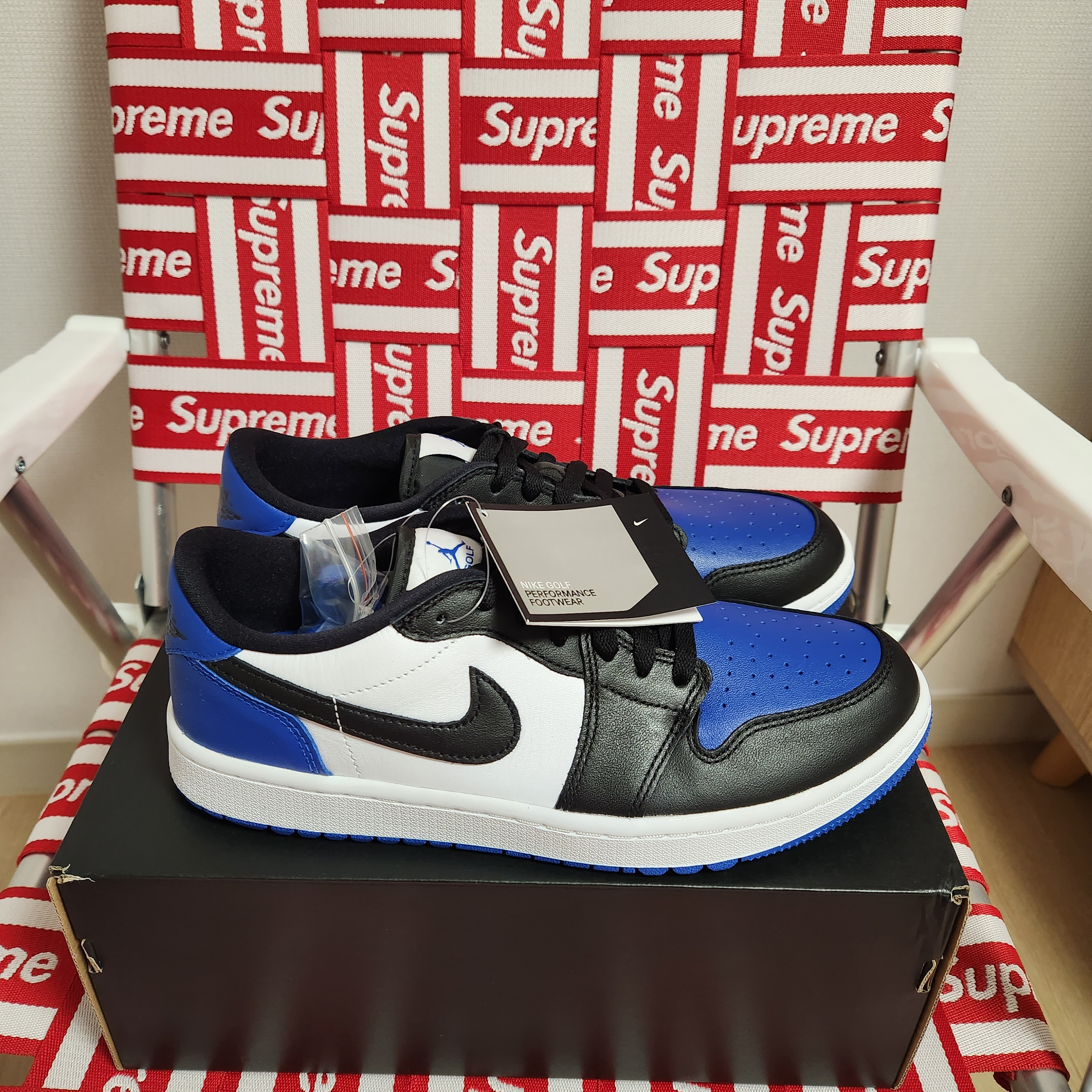 Jordan 1 Low Golf Sport Royal 착용 스타일 - 4