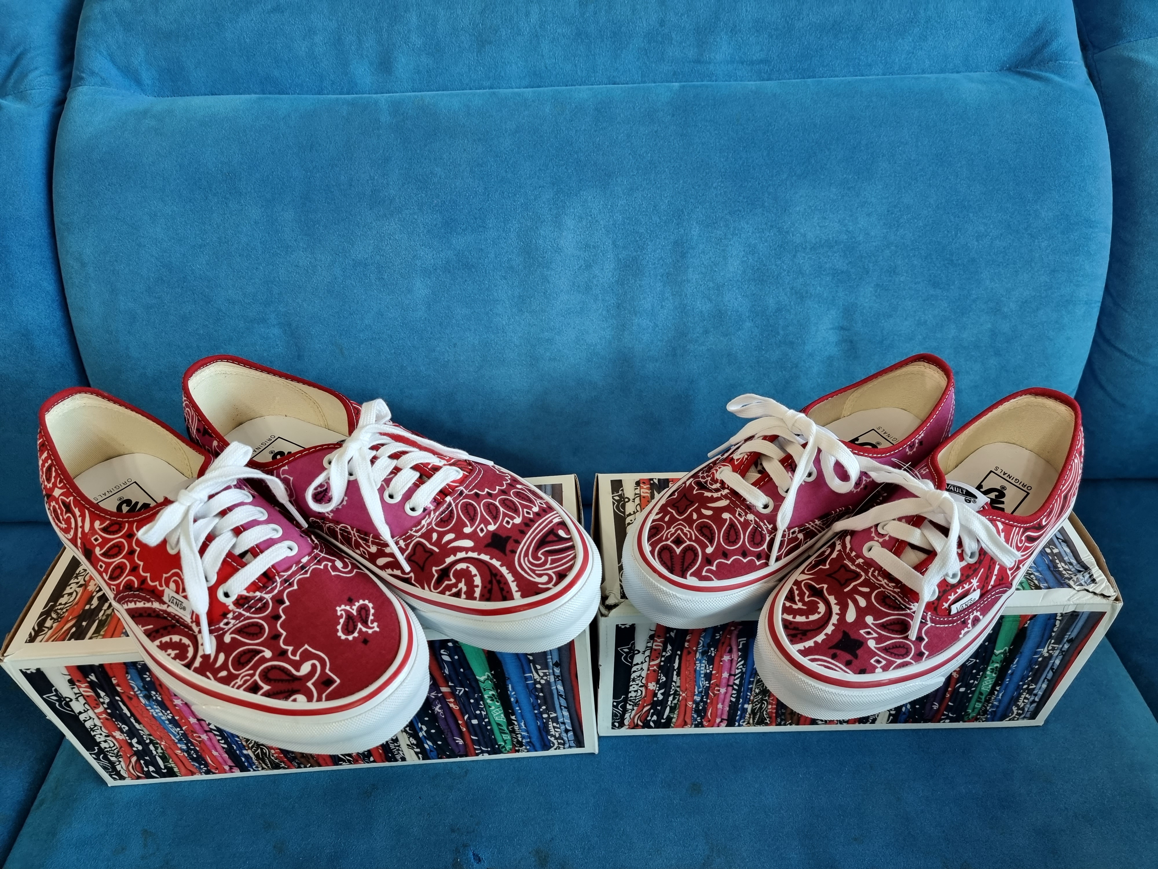 Vans Vault x Bedwin & The Heartbreakers OG Authentic LX Multi-Color-Red 착용 스타일 - 1