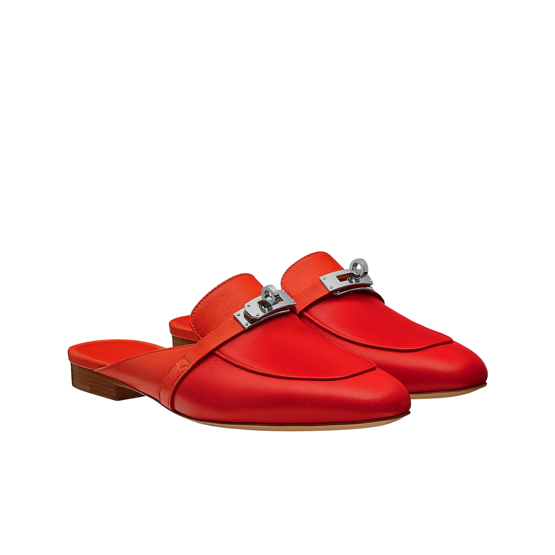 (W) 에르메스 오즈 뮬 고트스킨 & 팔라듐 하드웨어 루즈 코라손 브레이즈((W) Hermes Oz Mule Goatskin & Palladium Rouge Corazon Braise) - 2