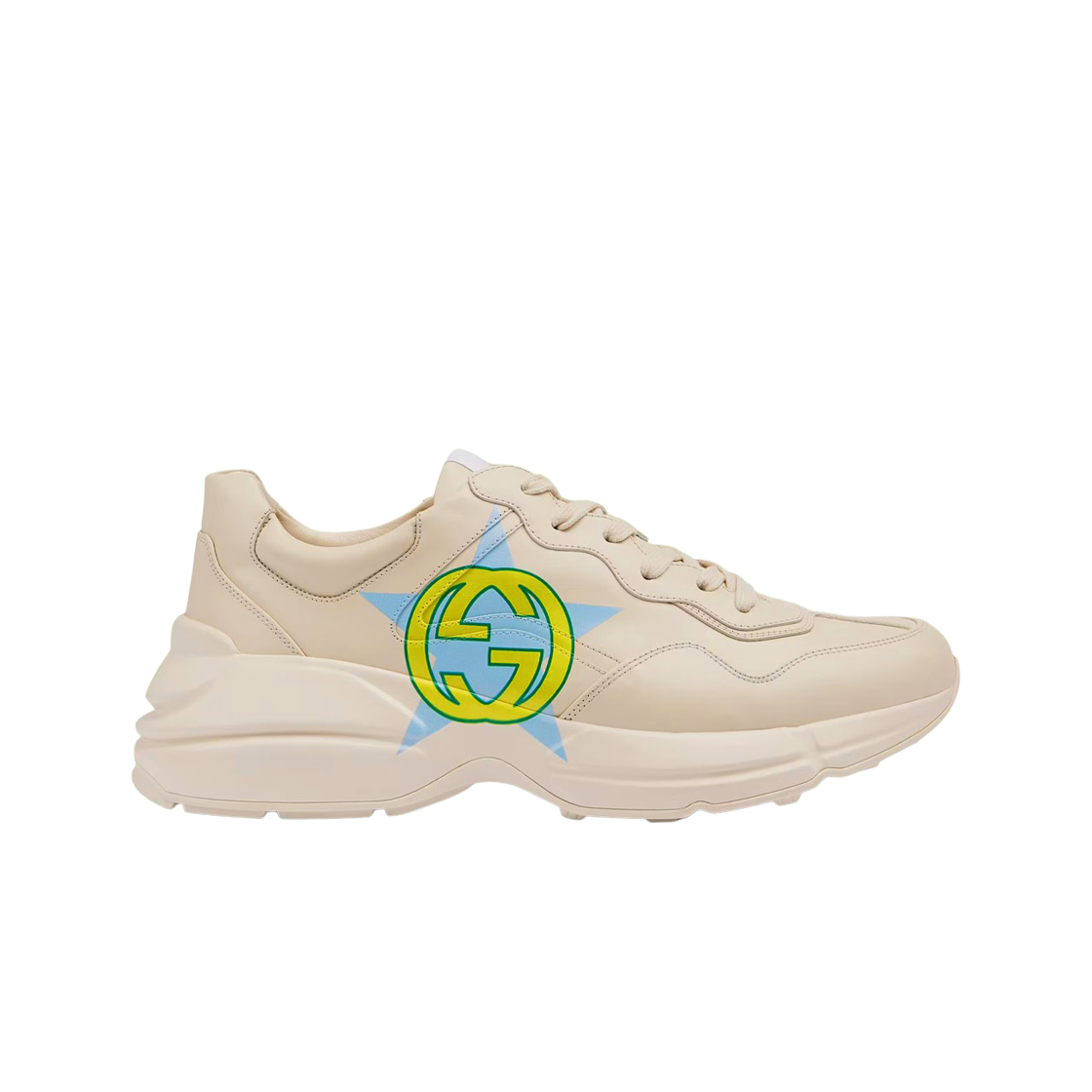 구찌 롸이톤 스타 프린트 스니커즈 아이보리(Gucci Rhyton Star Print Sneakers Ivory)