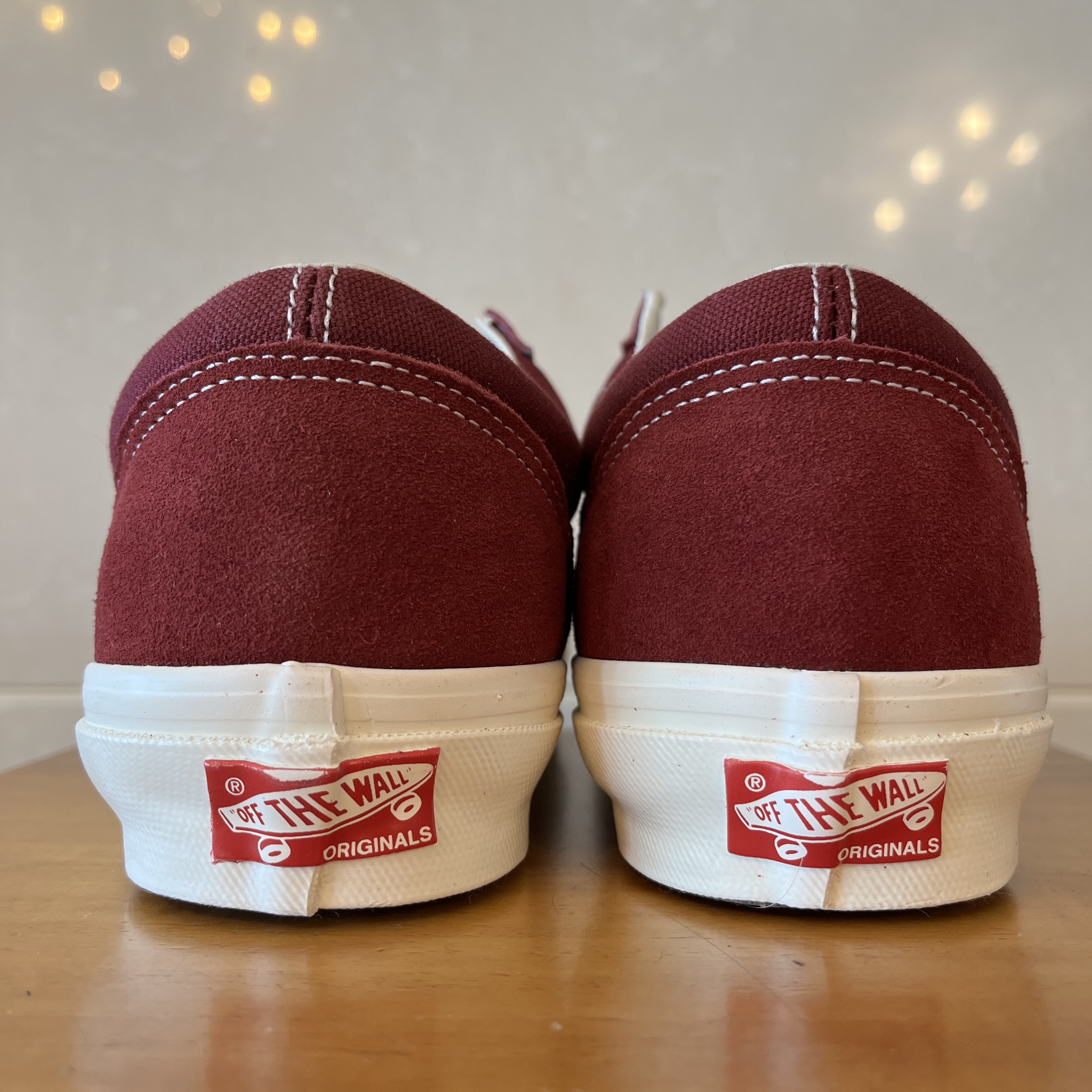 Vans Vault OG Style 36 LX Suede Canvas Pomegranate 착용 스타일 - 4