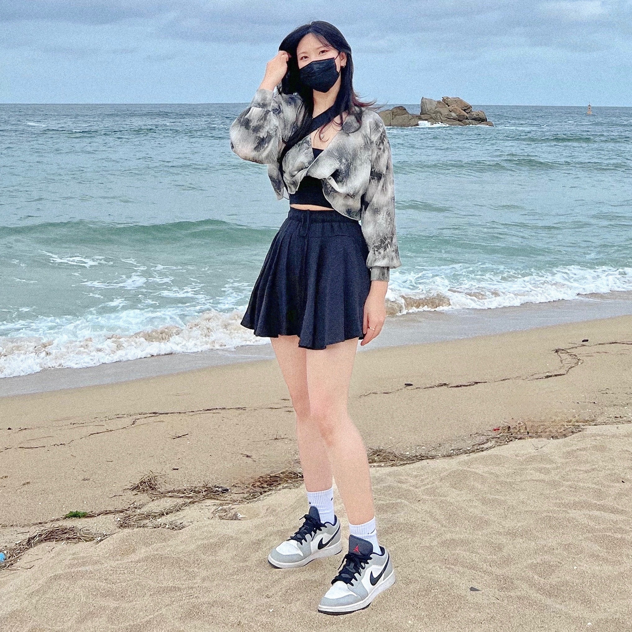 (GS) Jordan 1 Low Light Smoke Grey 착용 스타일