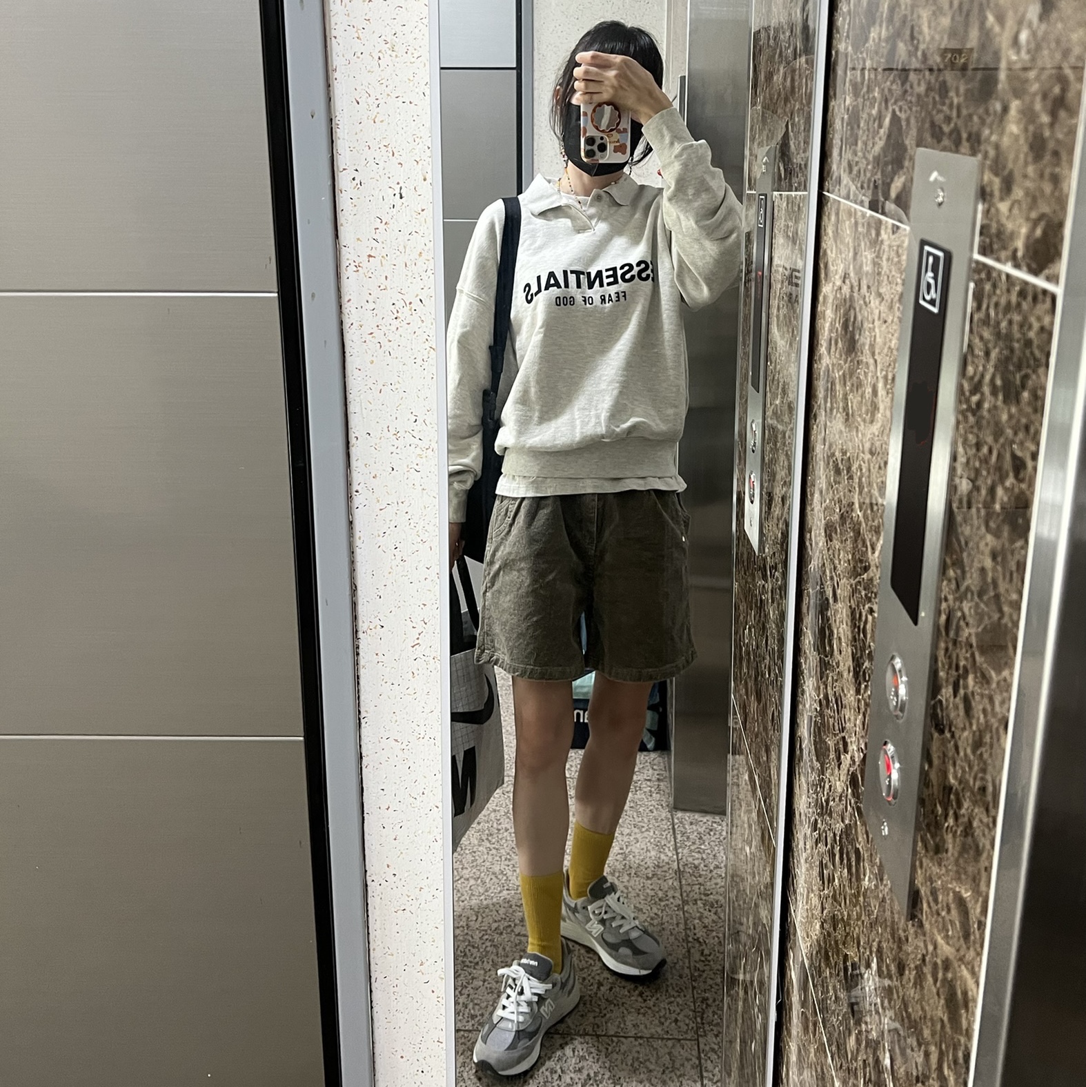 New Balance 992 Made in USA Grey - D Standard, (Kids) Essentials The Core Collection Long Sleeve Polo Light Oatmeal 착용 스타일 - 1