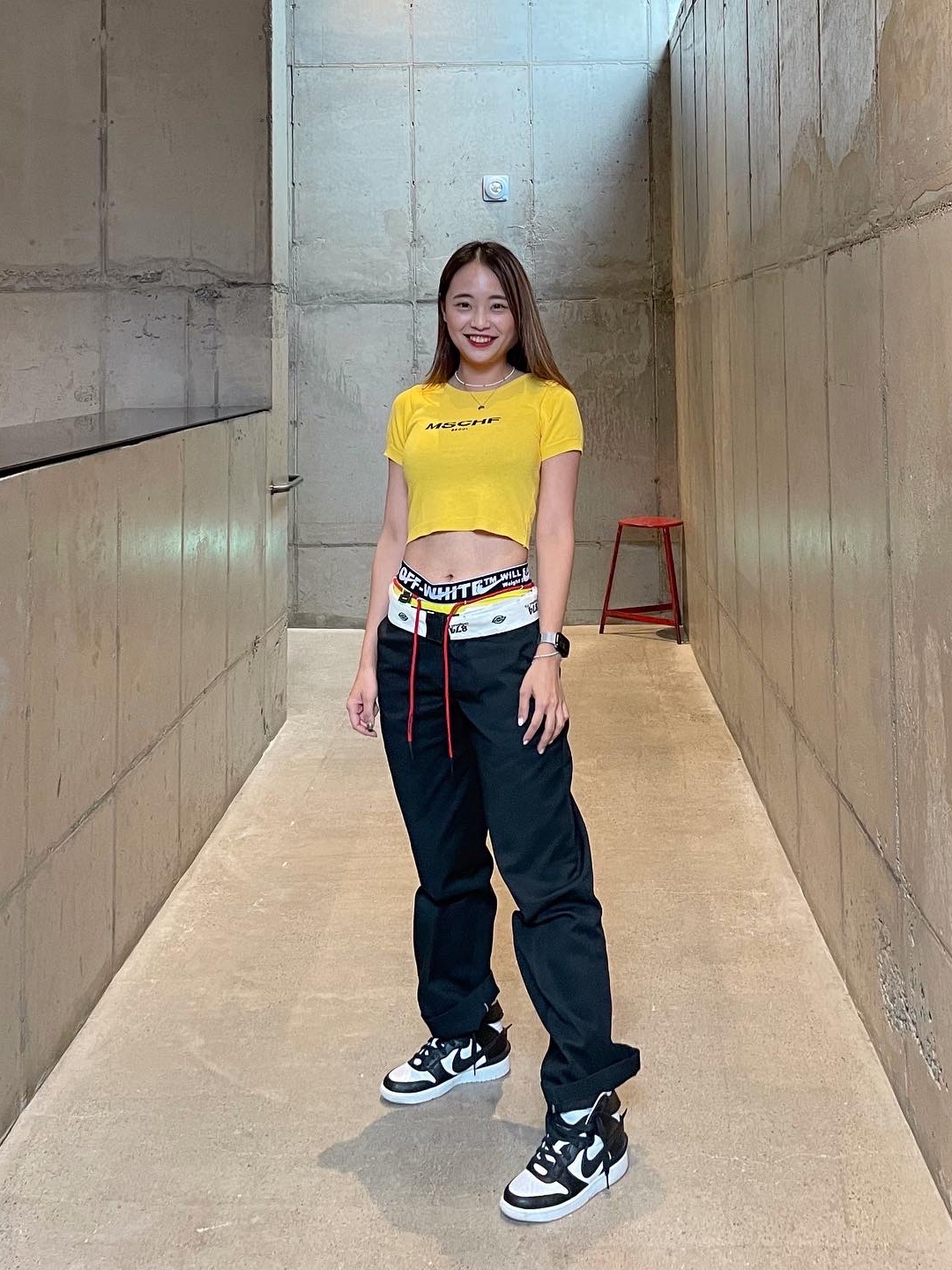 Nike x Ambush Dunk High Black, Apple Watch Nike Series 7 41mm GPS Midnight Aluminum Case with Nike Sport Band Anthracite Black (Korean Ver.) 착용 스타일 - 1
