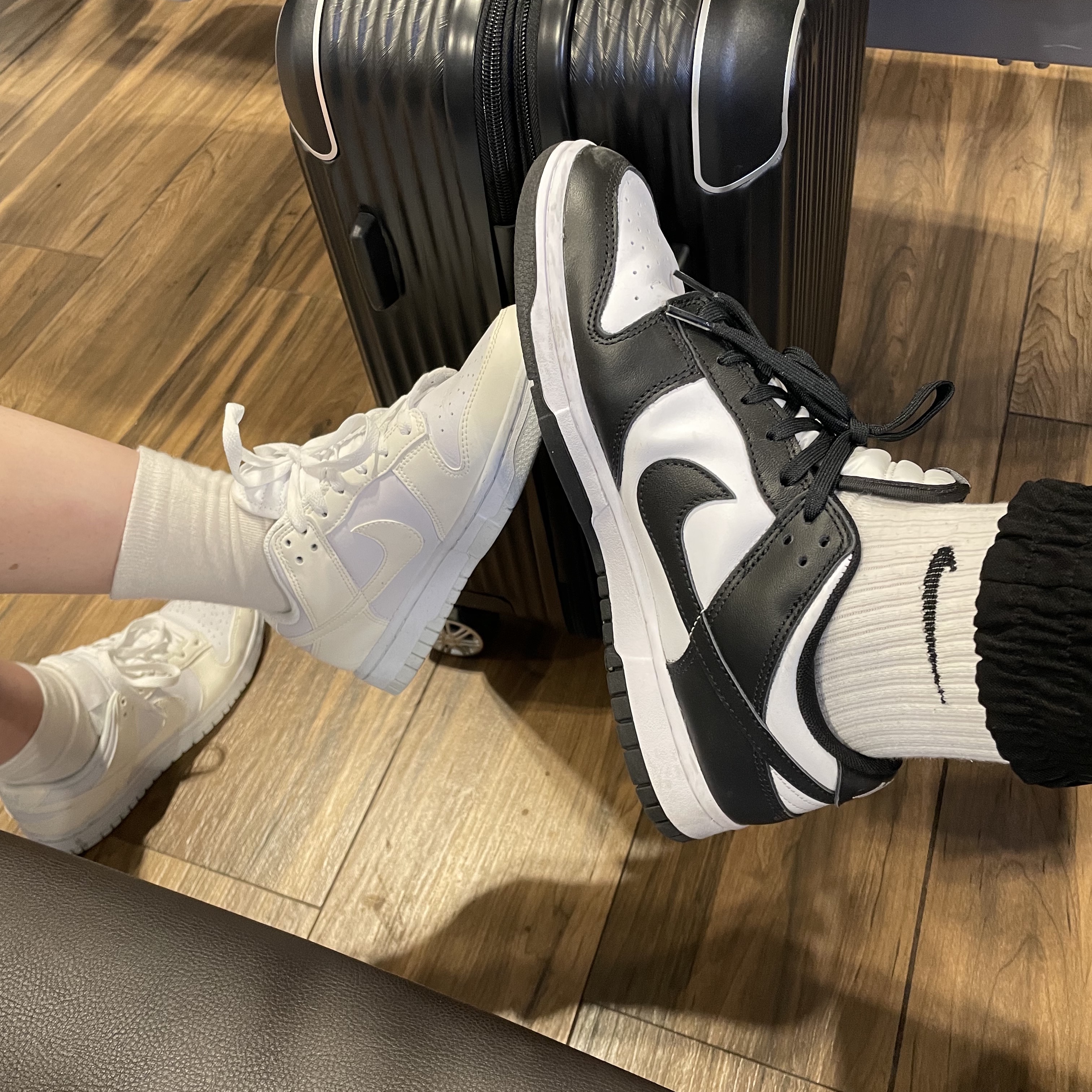 (W) Nike Dunk Low Next Nature Sail, Nike Dunk Low Retro Black 착용 스타일