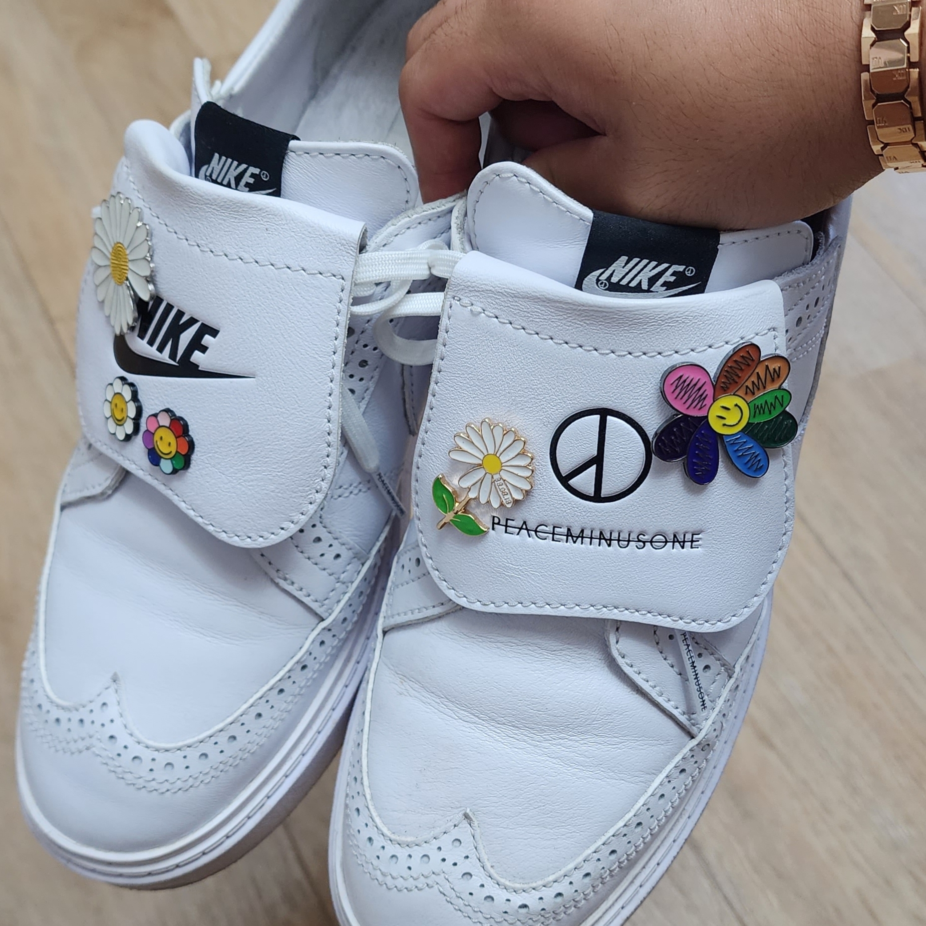 Nike x Peaceminusone Kwondo1 White 착용 스타일