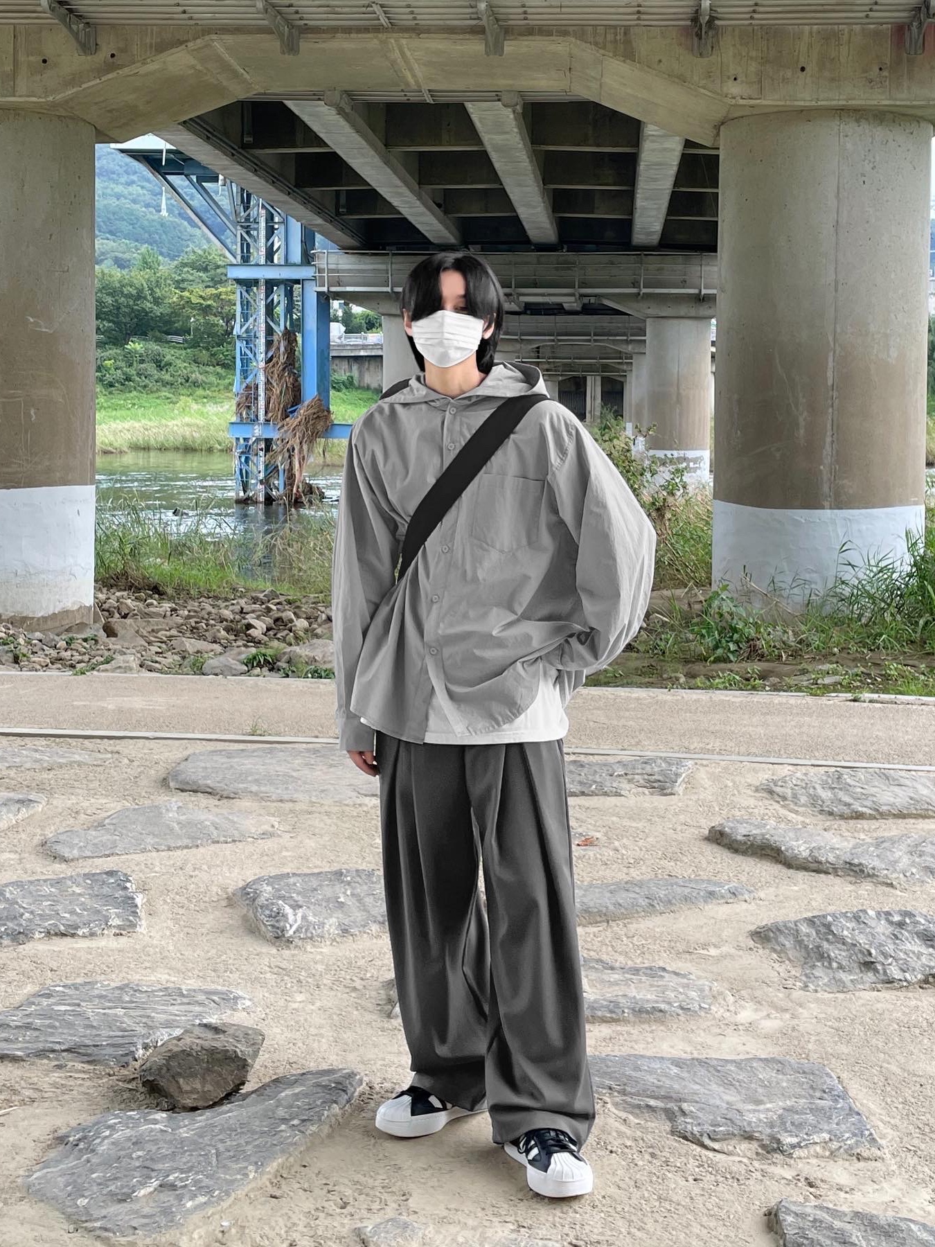 Y-3 Yohji Star Black White 착용 스타일 - 2