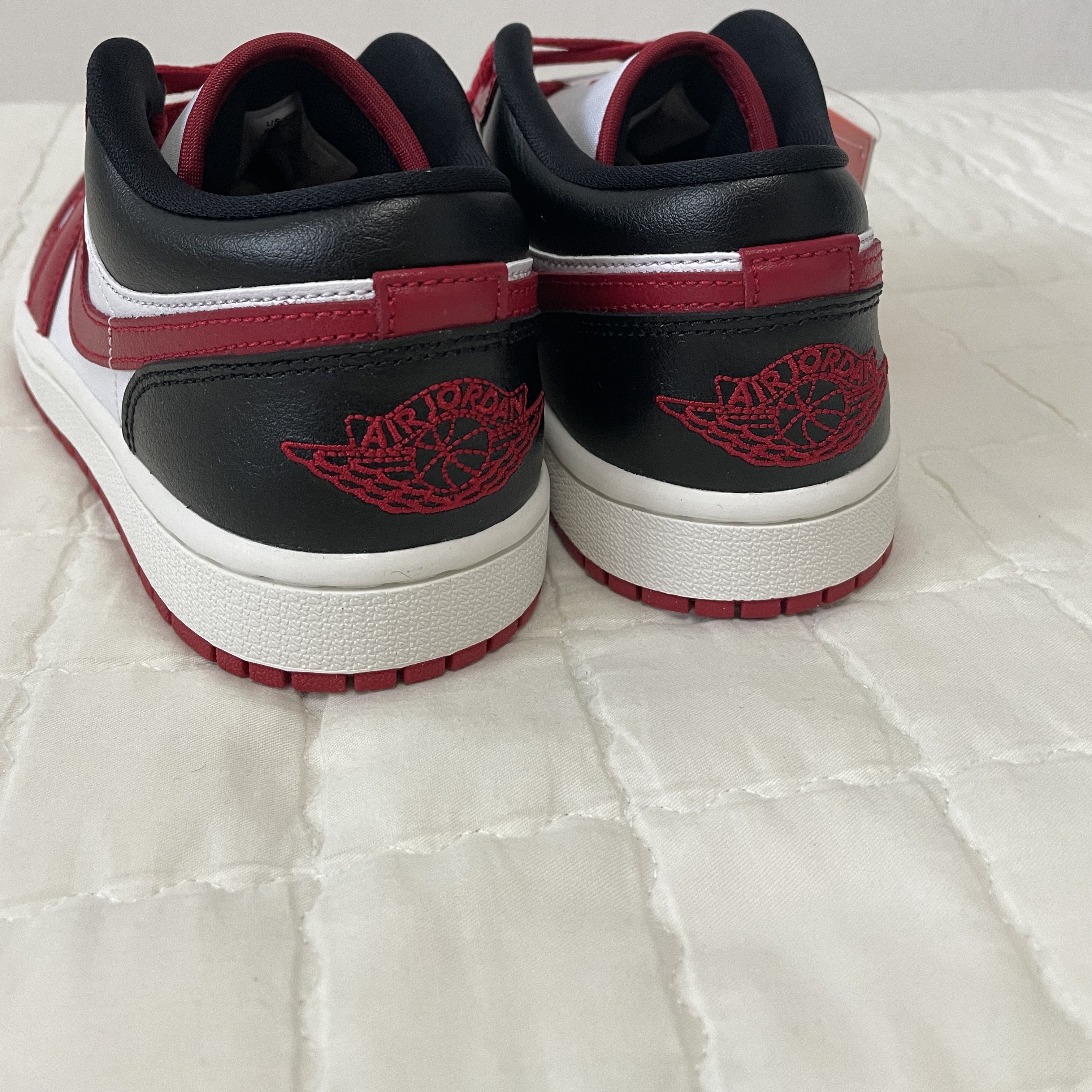 (W) Jordan 1 Low White Gym Red 착용 스타일 - 5