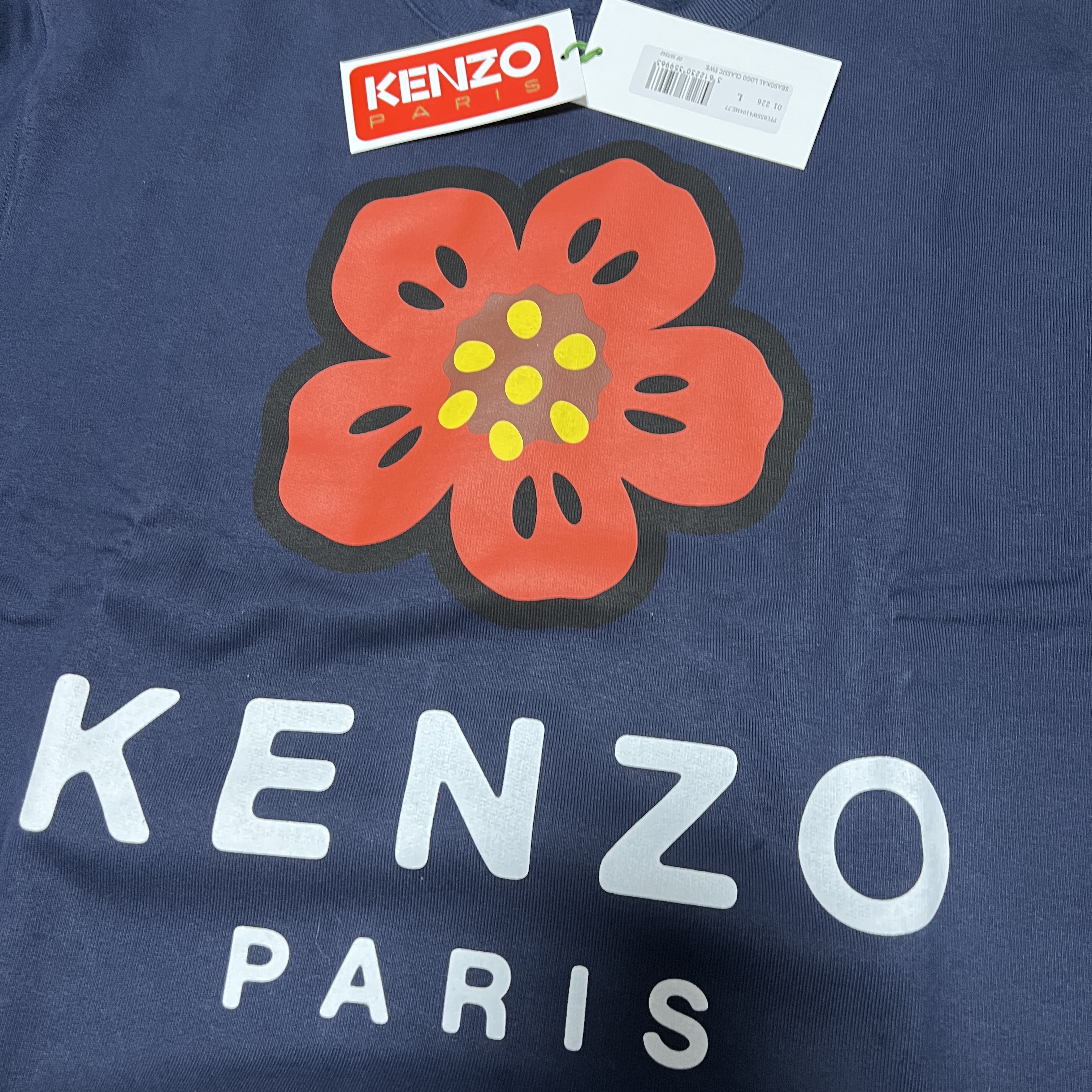 Kenzo Boke Flower Sweatshirt Midnight Blue 착용 스타일 - 2
