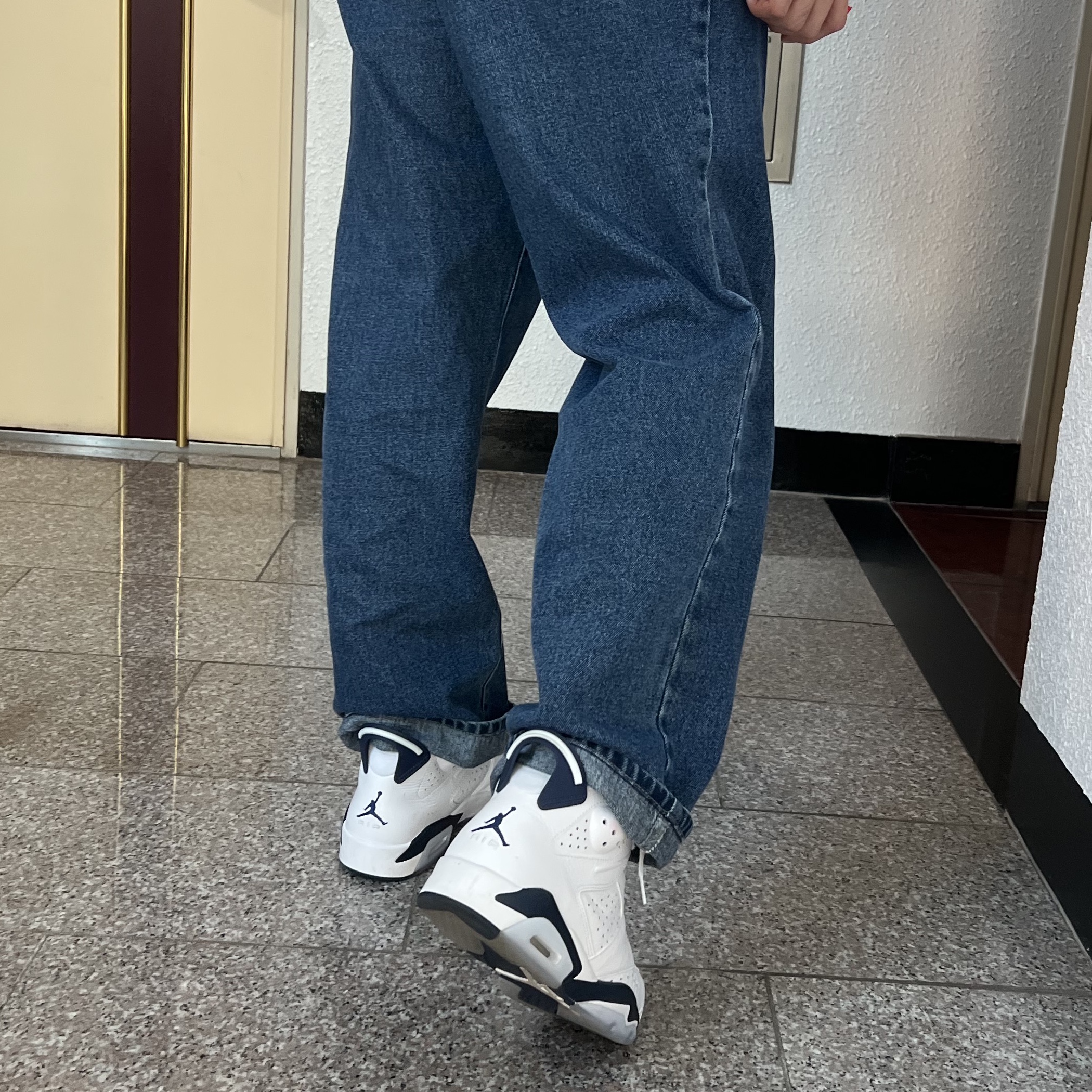 Jordan 6 Retro Midnight Navy 착용 스타일 - 1