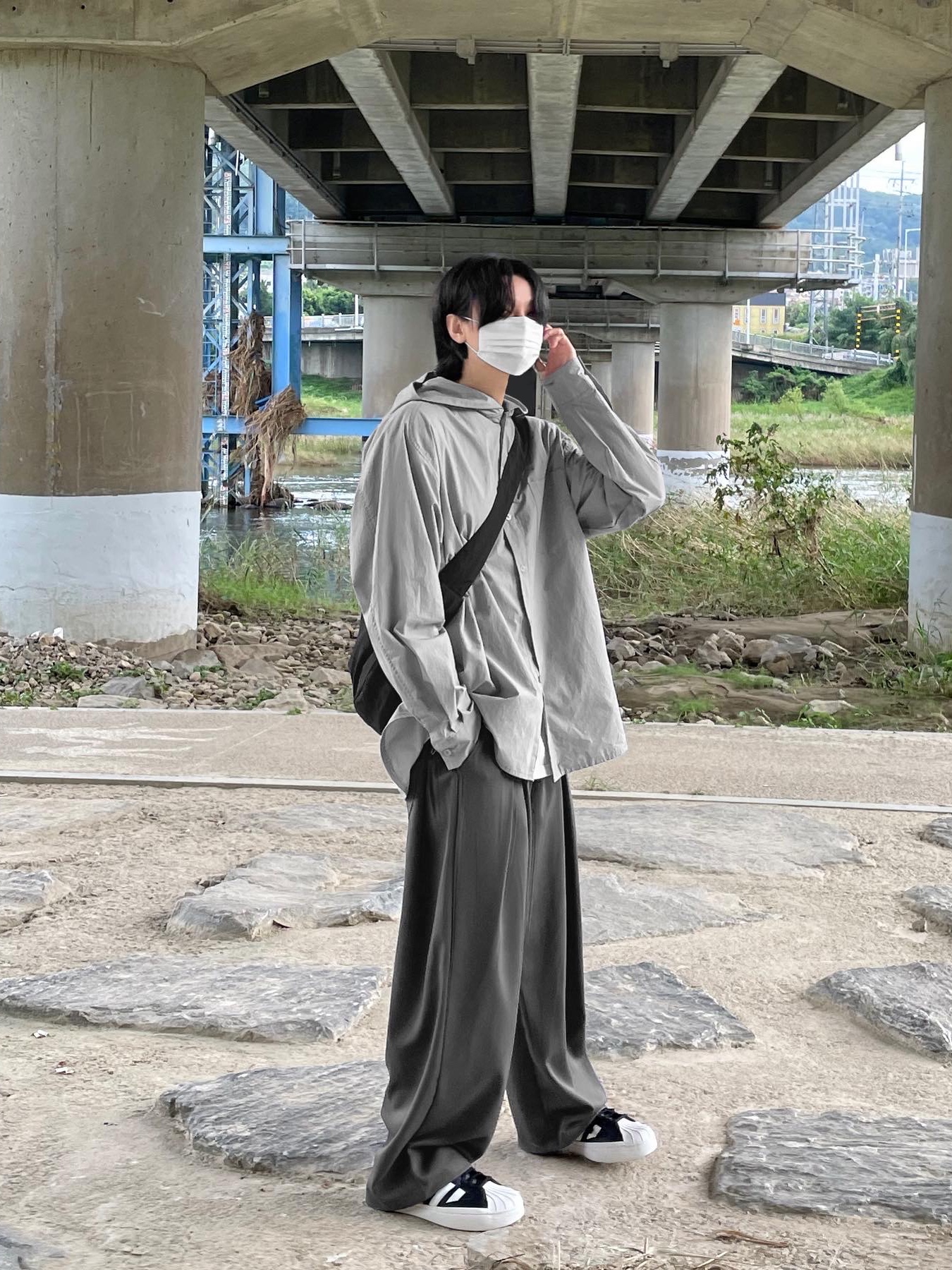 Y-3 Yohji Star Black White 착용 스타일 - 3