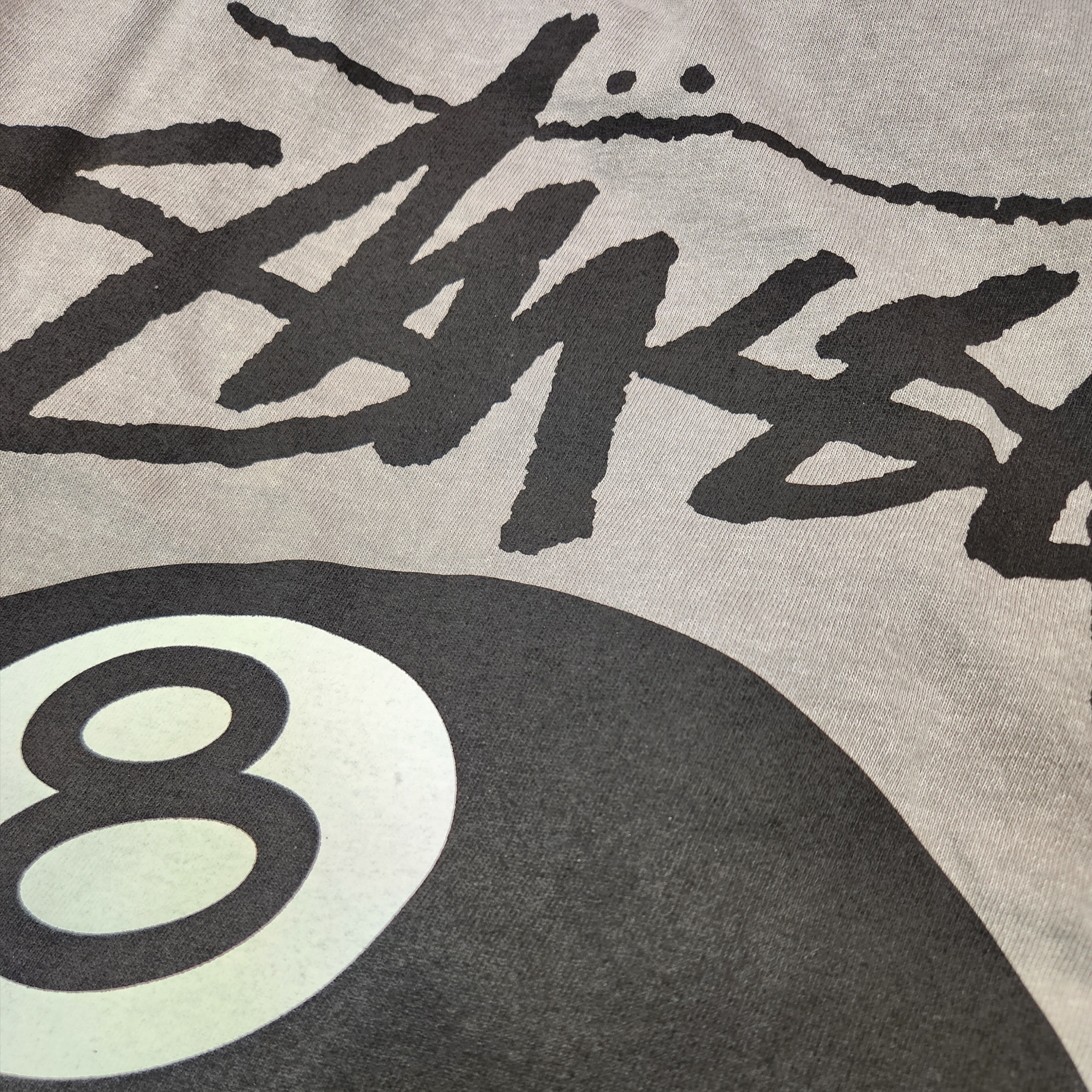 Stussy 8 Ball Pigment Dyed T-Shirt Grey - 22SS 착용 스타일