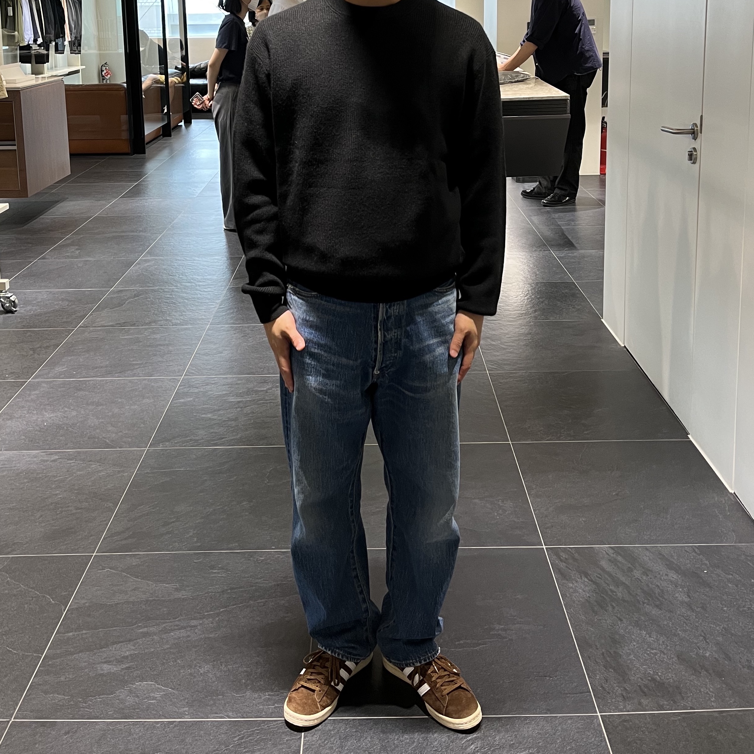 Adidas Campus 80s Collegiate Navy 착용 스타일