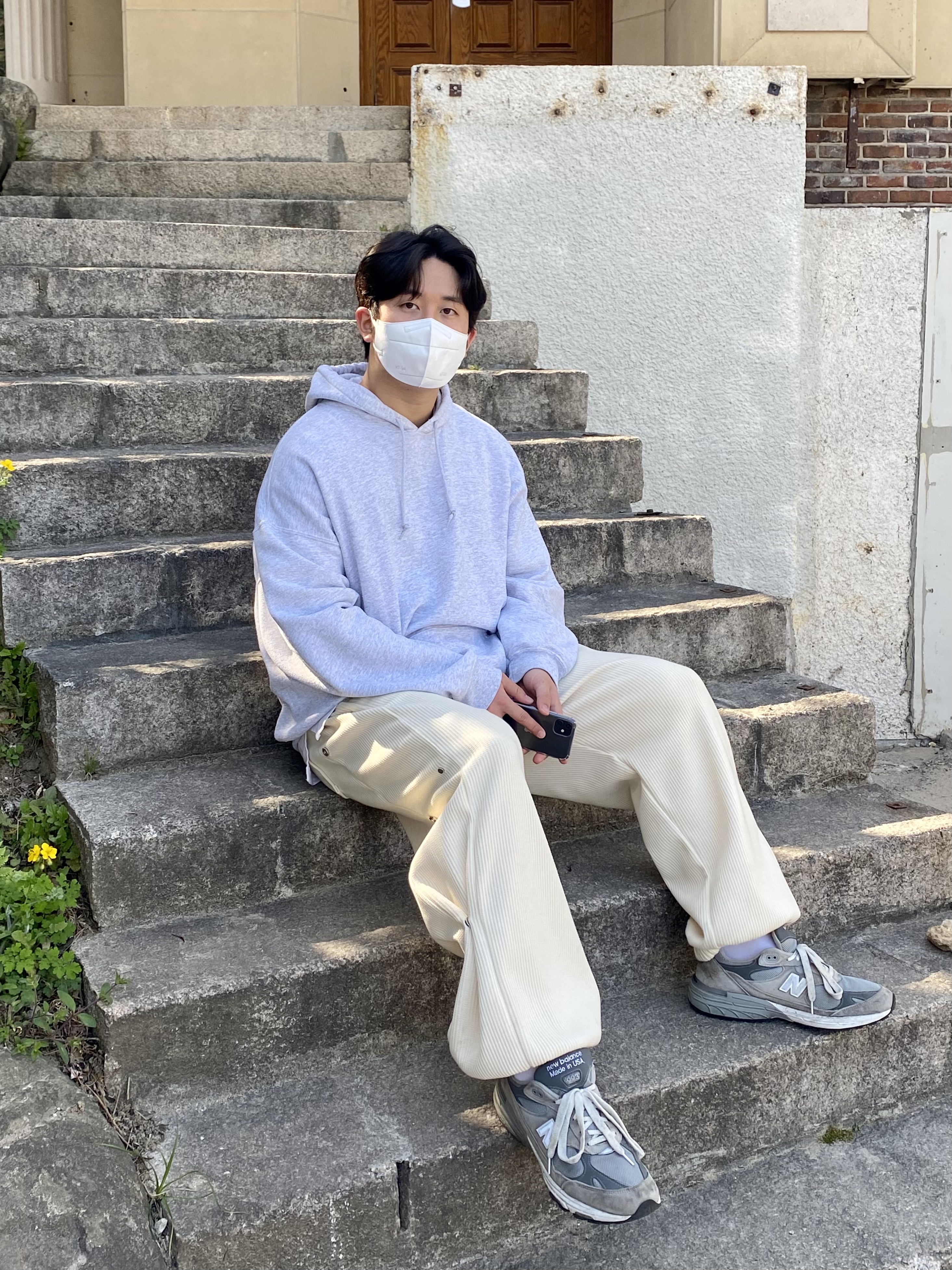 New Balance 993 Made in USA Grey - D Standard 착용 스타일 - 2