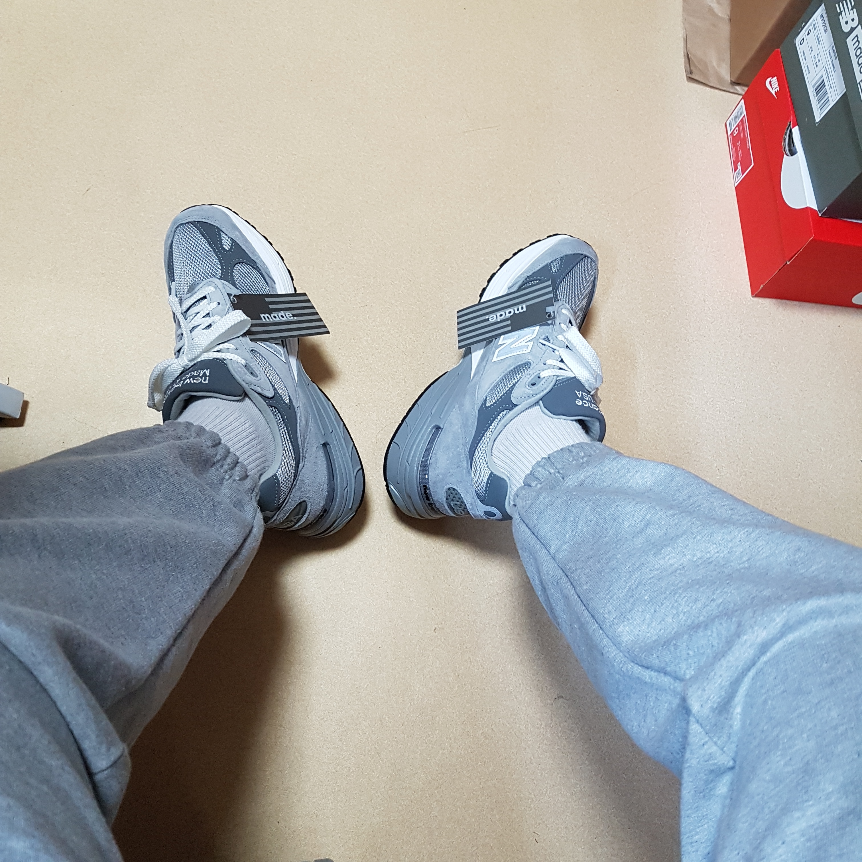 New Balance 993 Made in USA Grey - D Standard 착용 스타일