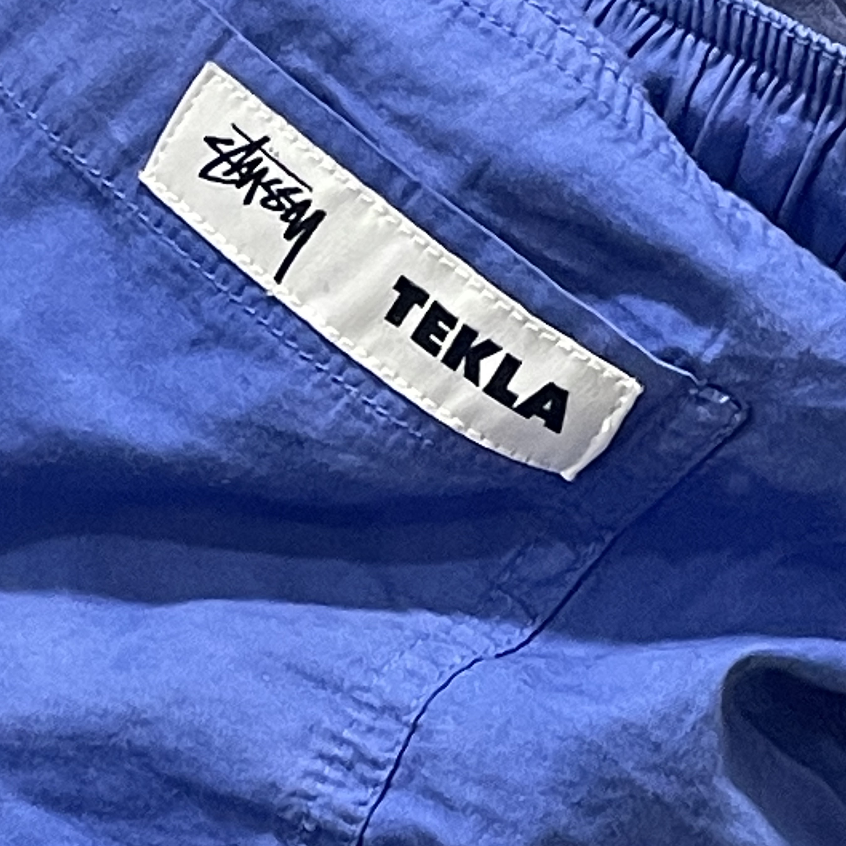 Stussy x Tekla Poplin Pajama Shorts Ultramarine - 22SS 착용 스타일