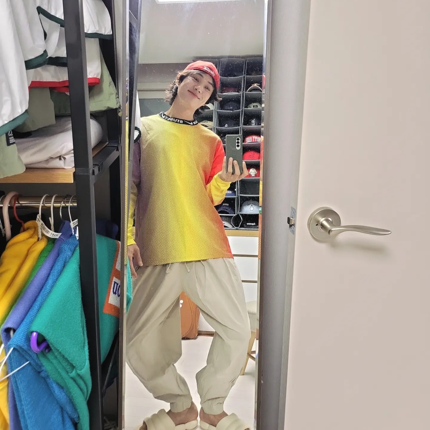 Nike x Stussy NRG FL LS Top Multi Color (DO5308-902) 착용 스타일